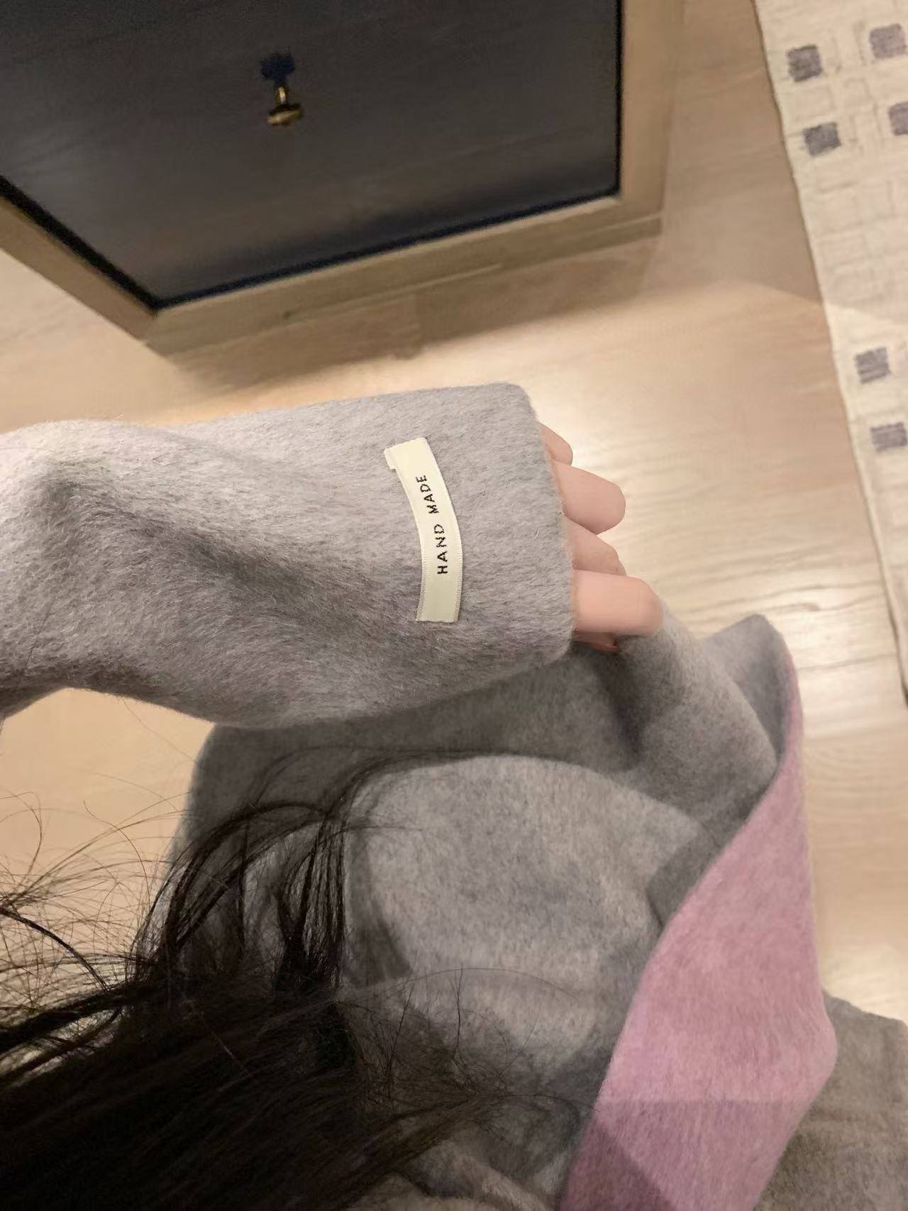 CHANE1 ブローチ付きカシミアコート【50％割引+送料無料】