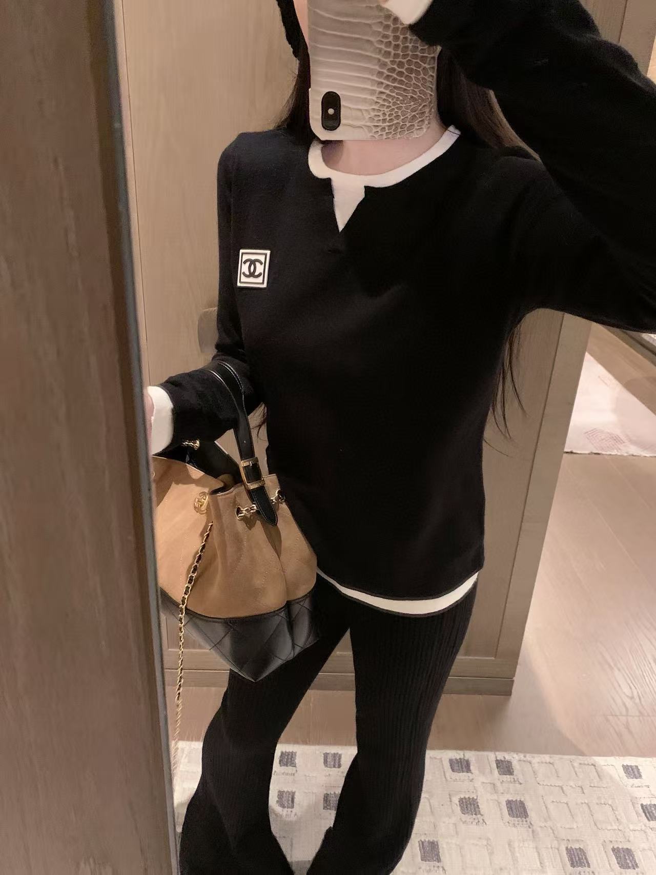 CHANE1 ダブルCウールトップ【50％割引+送料無料】