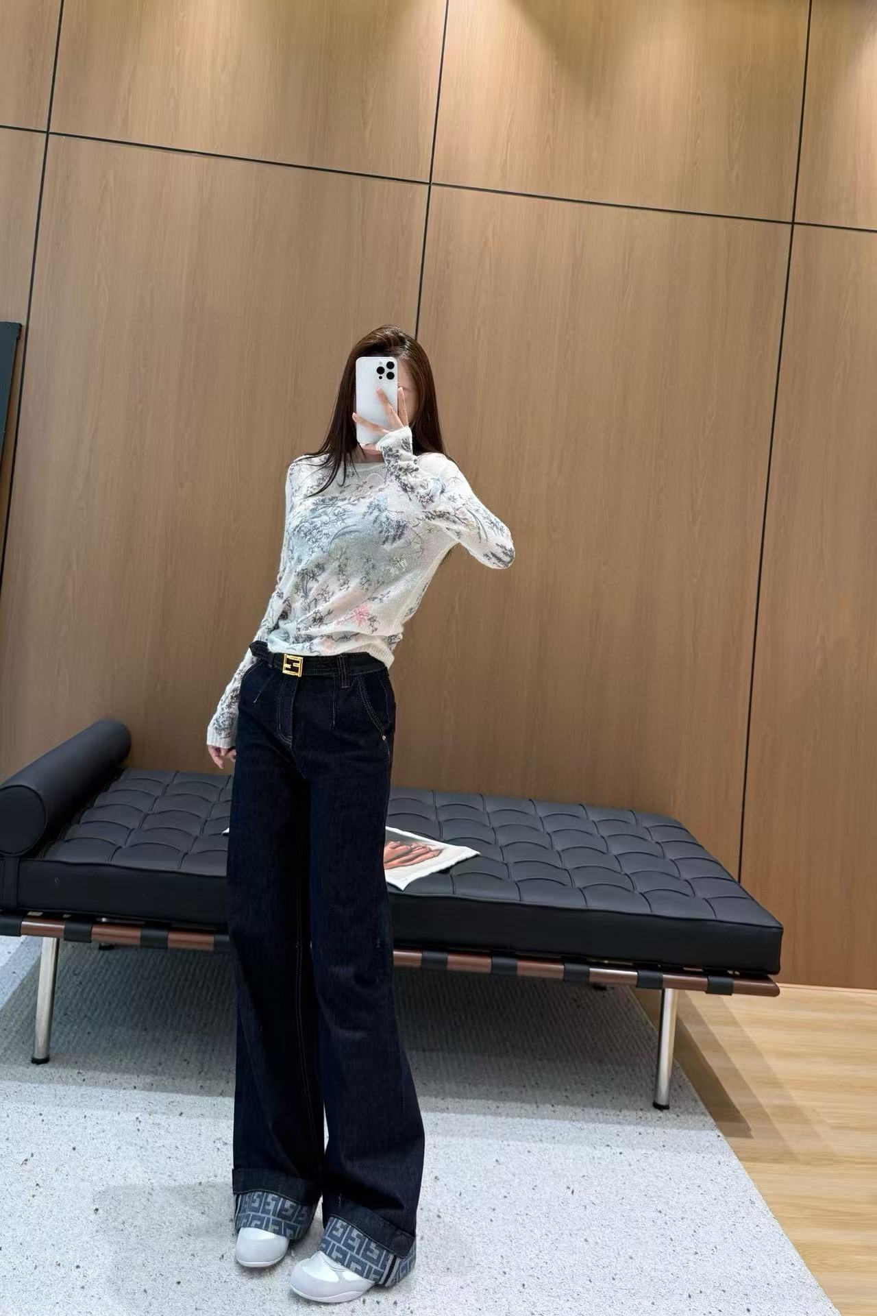 FEND1 シンプルストレートレッグデニムパンツ【50％割引+送料無料】