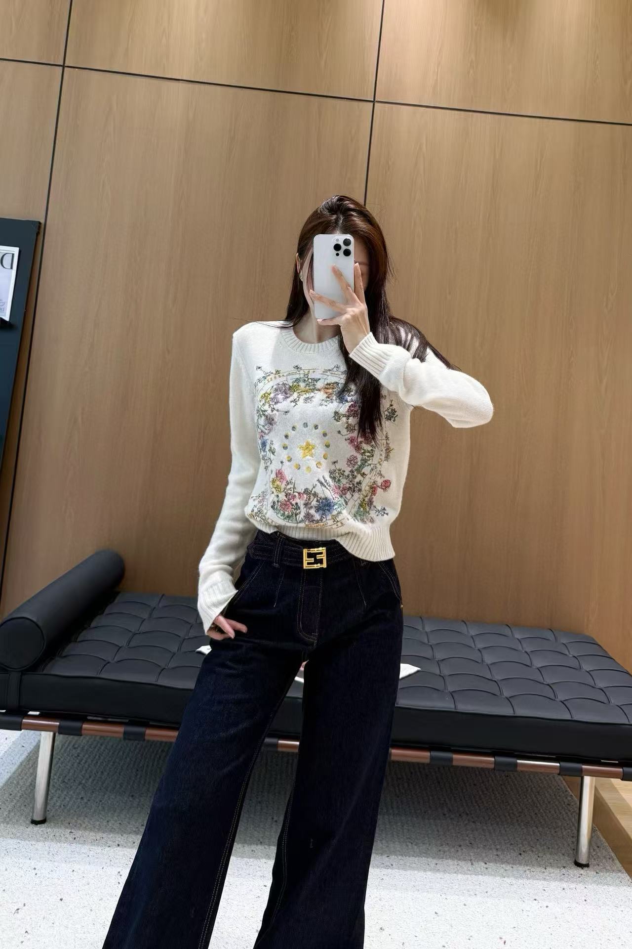 FEND1 シンプルストレートレッグデニムパンツ【50％割引+送料無料】