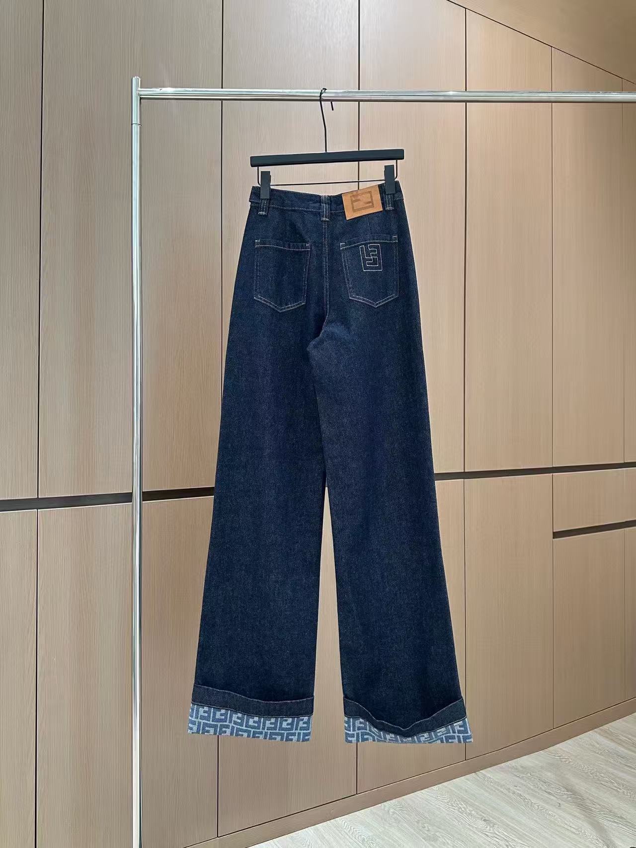 FEND1 シンプルストレートレッグデニムパンツ【50％割引+送料無料】