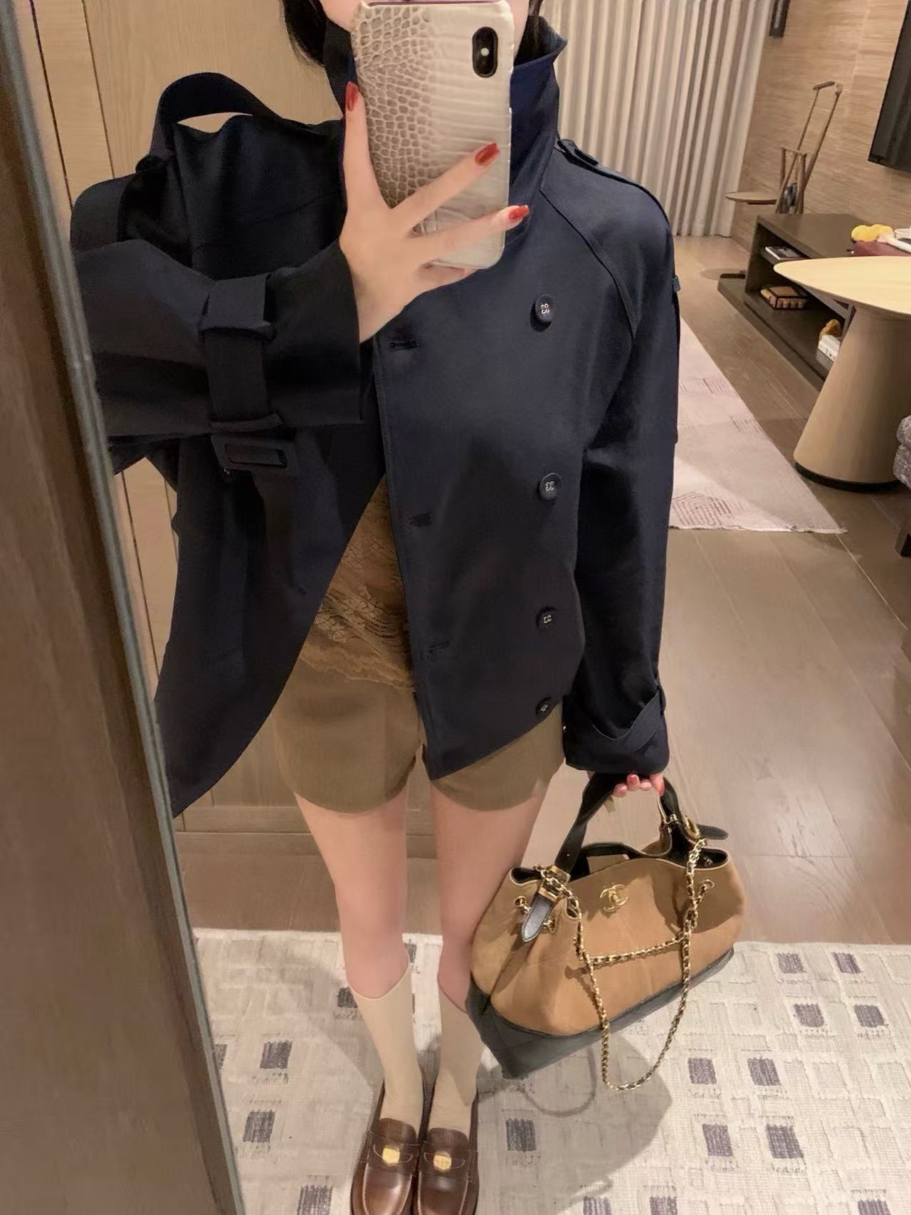 L0WEW ダブルブレストトレンチコート【50％割引+送料無料】