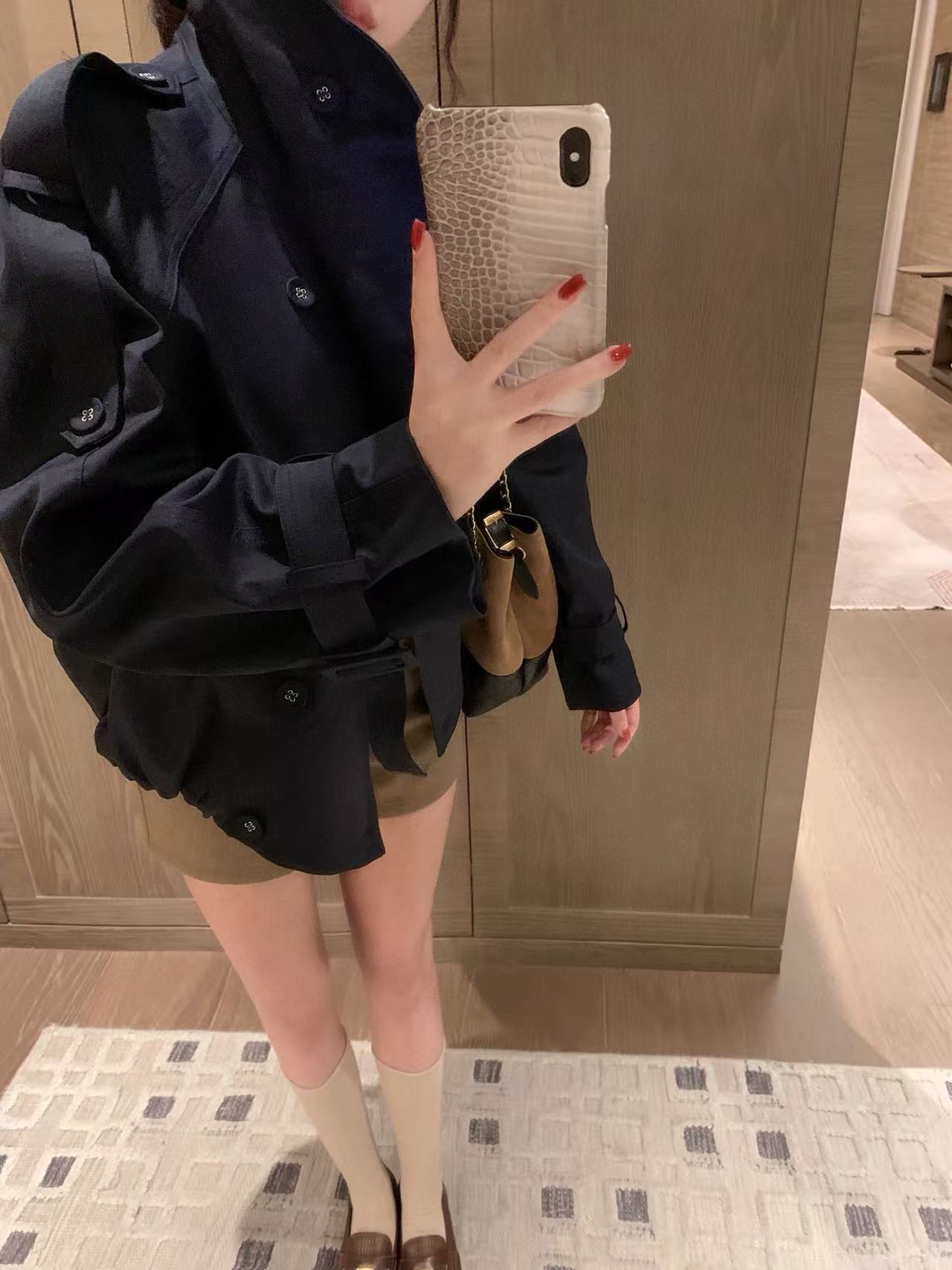 L0WEW ダブルブレストトレンチコート【50％割引+送料無料】