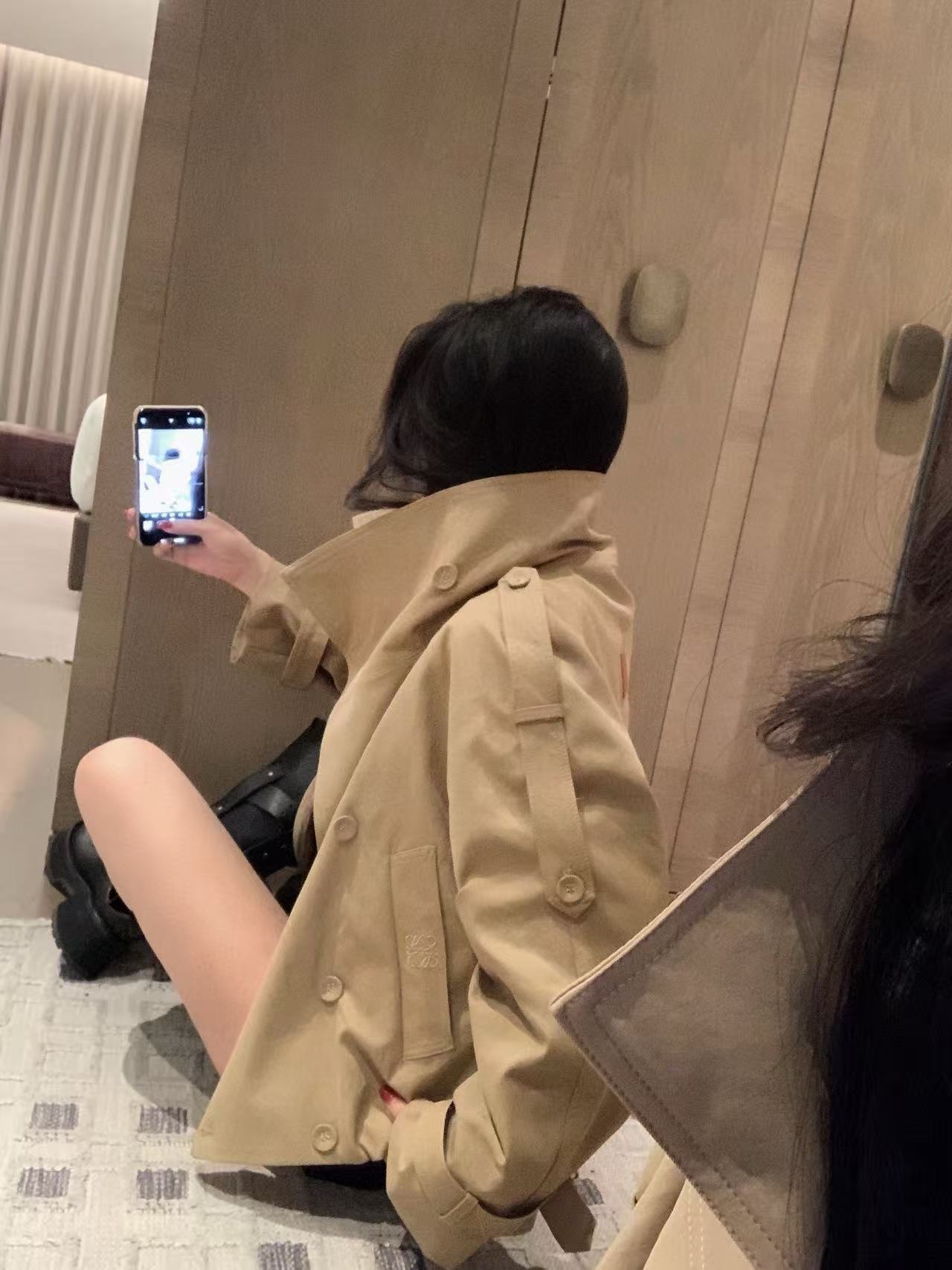 L0WEW ダブルブレストトレンチコート【50％割引+送料無料】