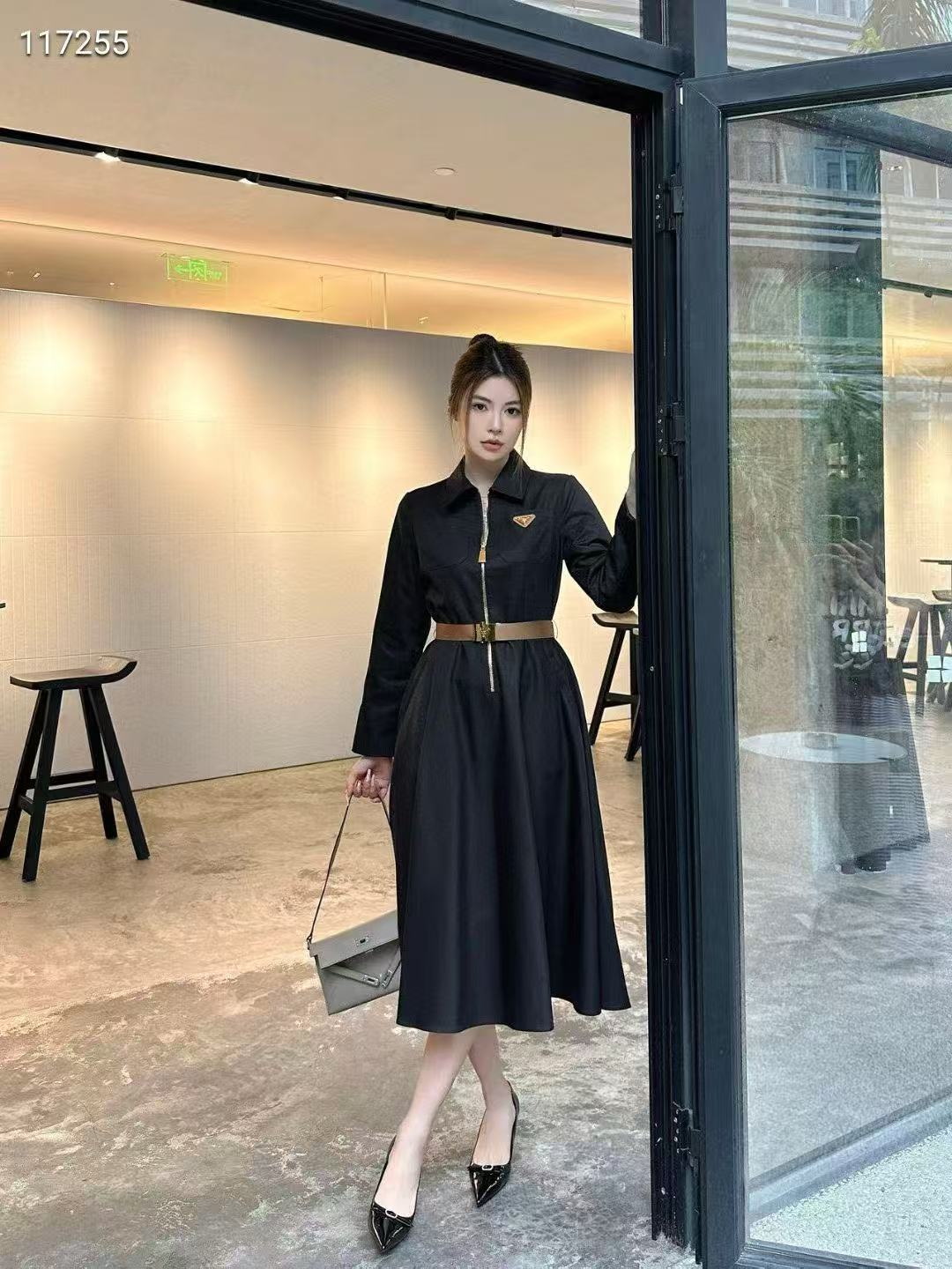 PR4DA 高品質ジッパーロングスリーブドレス【50％割引+送料無料】