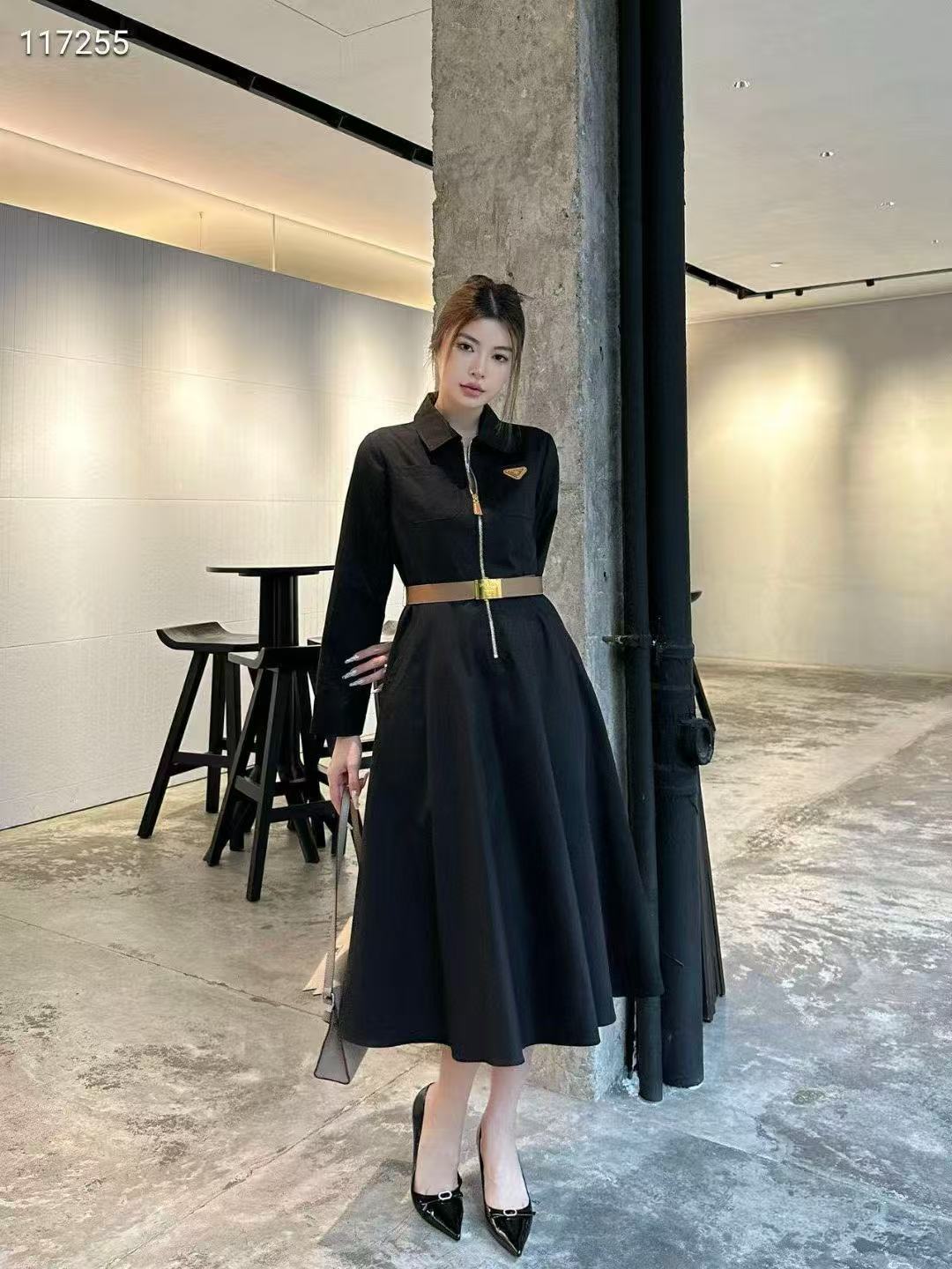 PR4DA 高品質ジッパーロングスリーブドレス【50％割引+送料無料】