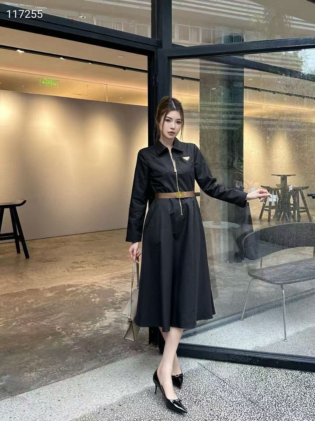 PR4DA 高品質ジッパーロングスリーブドレス【50％割引+送料無料】