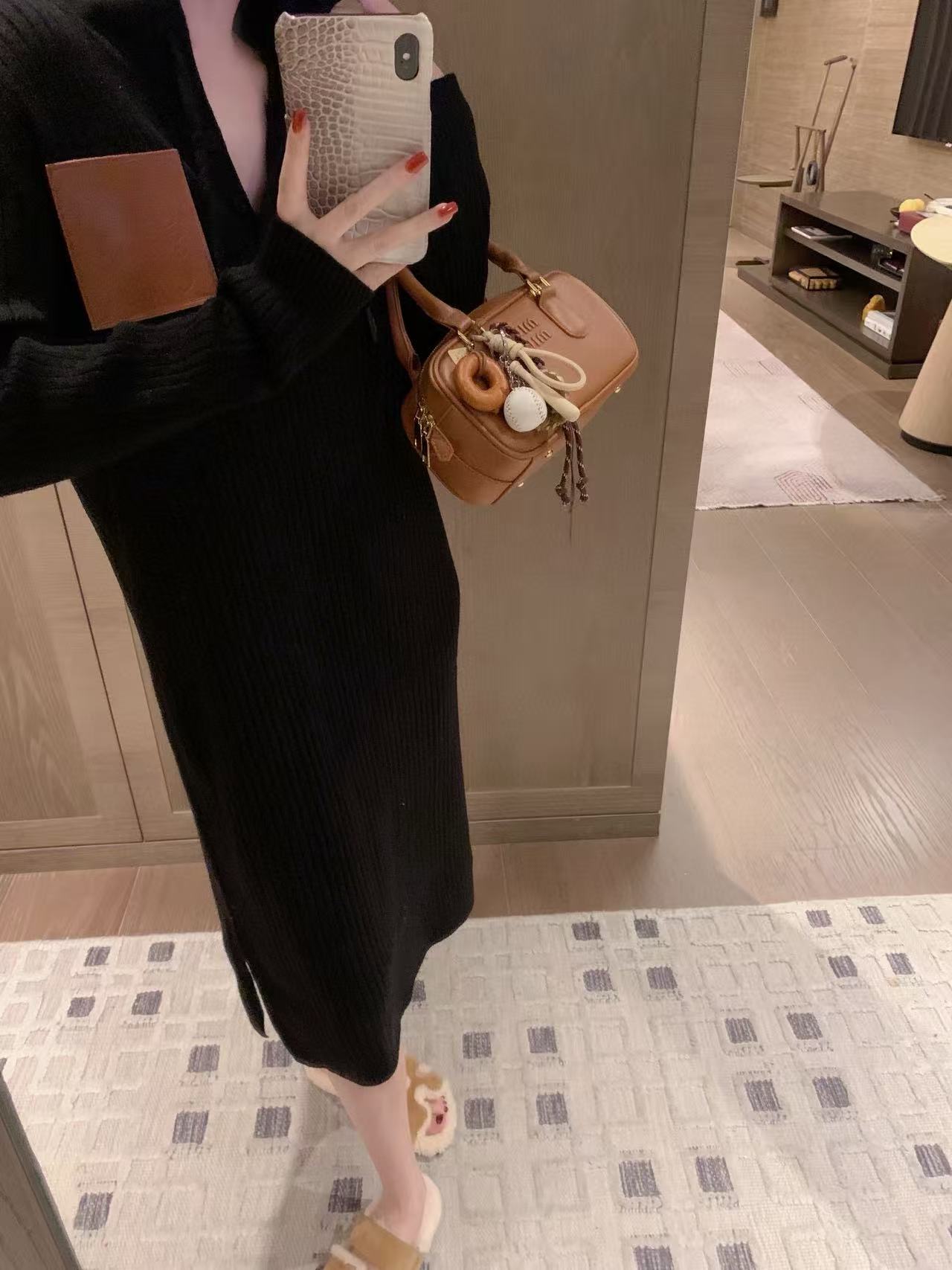 L0WEW フード付きニットドレス【50％割引+送料無料】