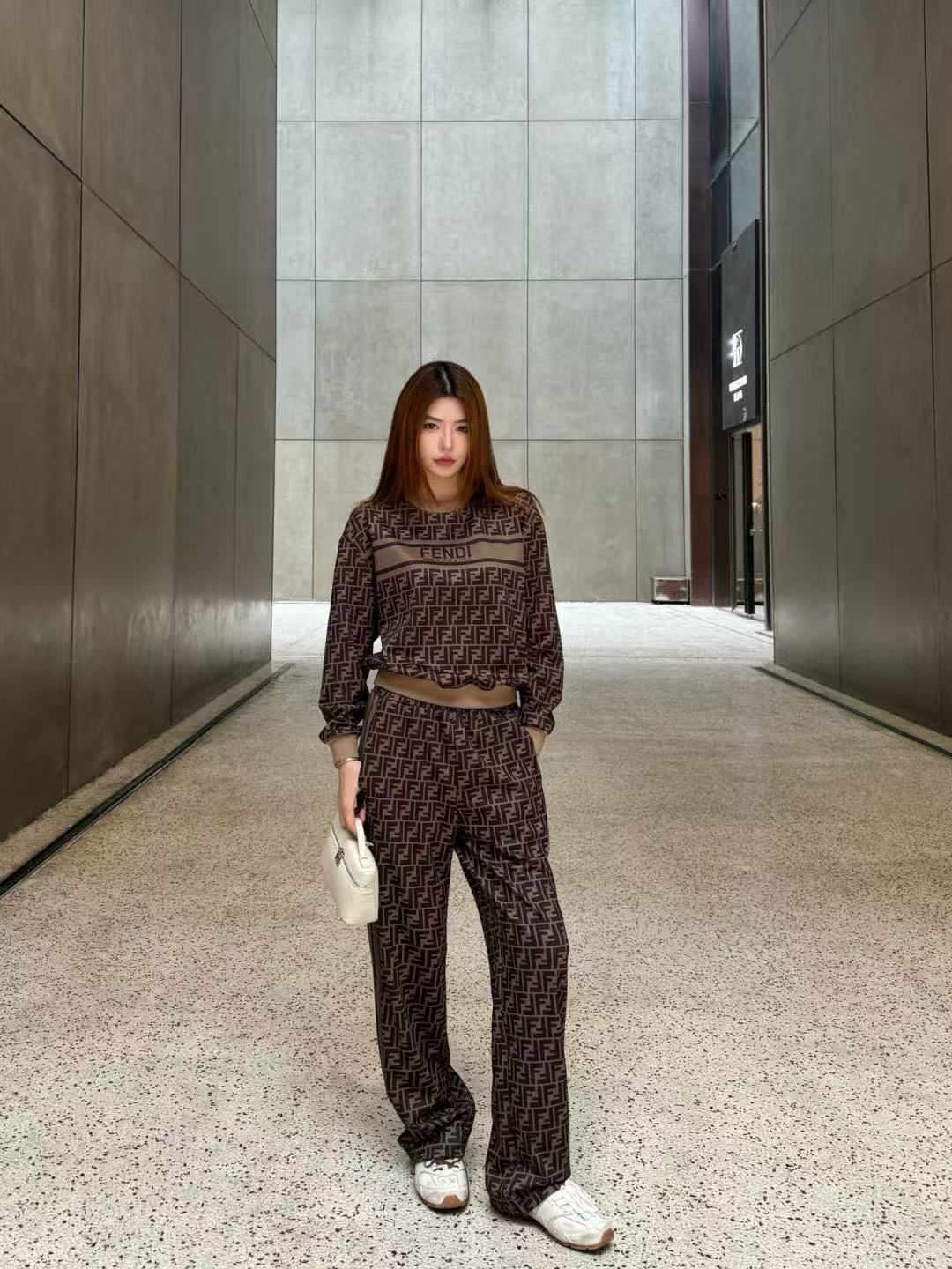 FEND1FF カジュアルトップス + パンツ ツーピースセット【50％割引+送料無料】