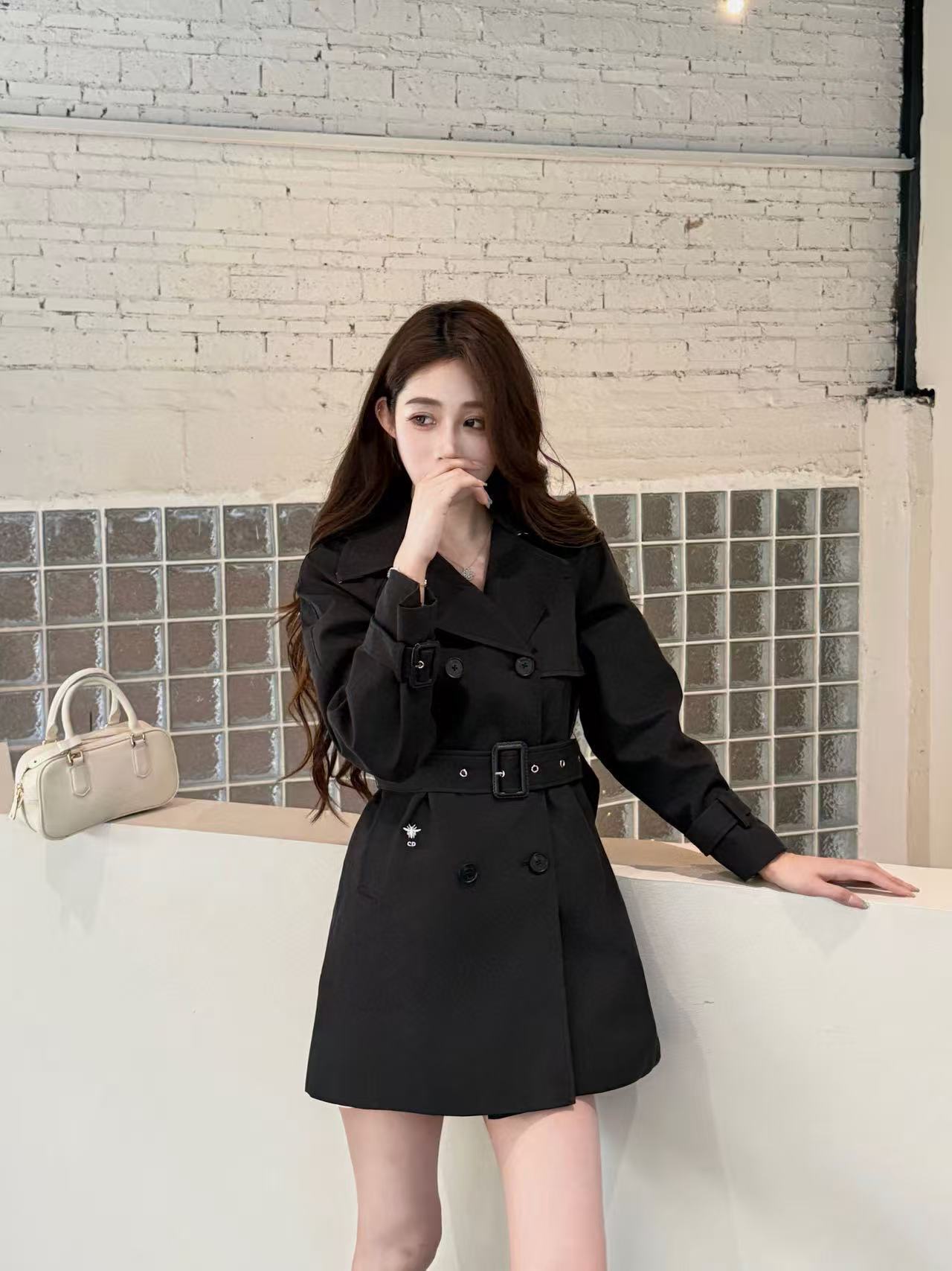 DI0R ラペルベルト トレンチコート【50％割引+送料無料】