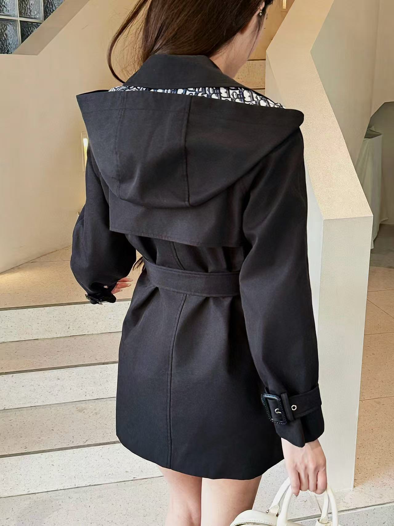 DI0R ラペルベルト トレンチコート【50％割引+送料無料】