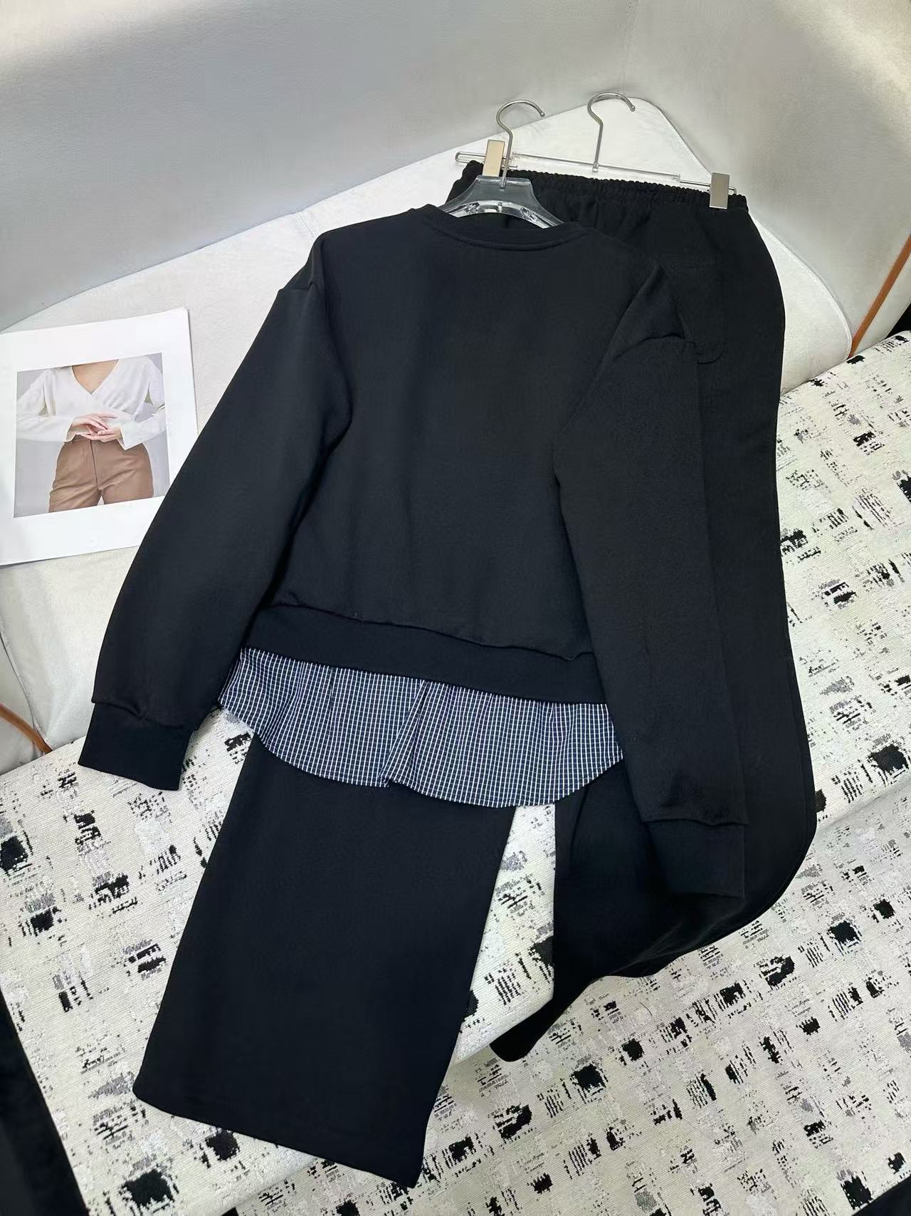 PR4DA 高品質ラウンドネックスウェットシャツ + パンツ 2ピースセット【50％割引+送料無料】