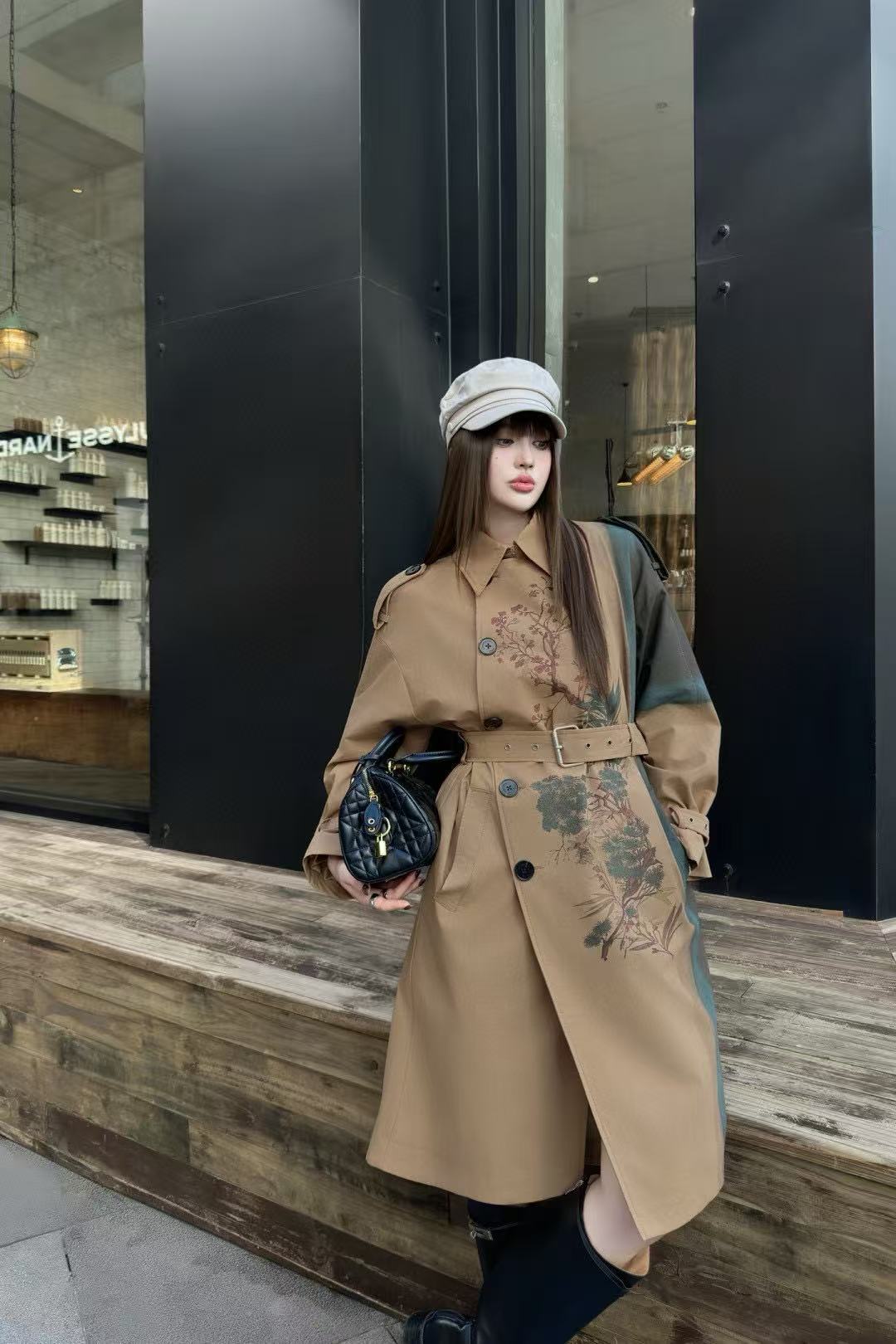 DI0Rプリントトレンチコート【50％割引+送料無料】