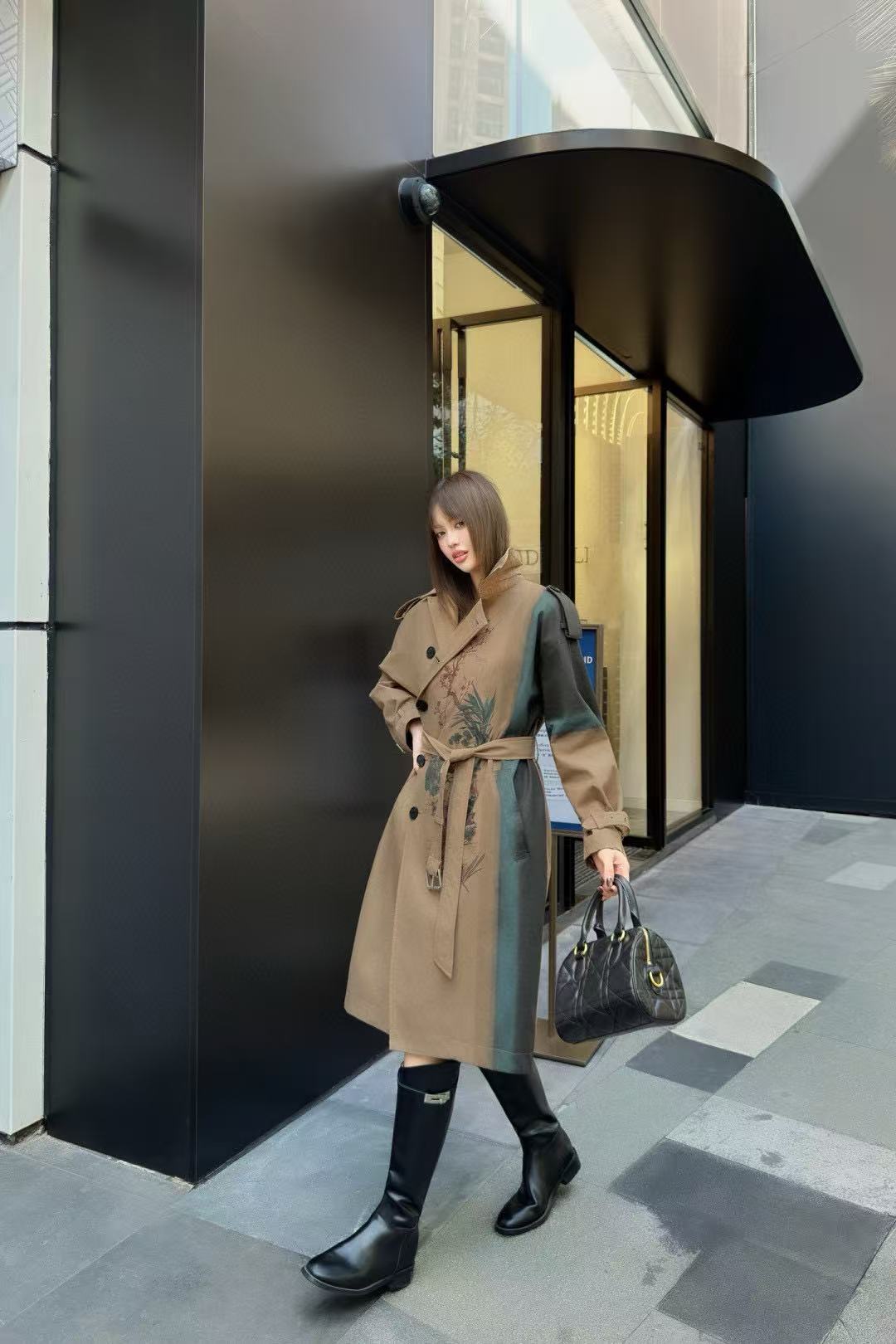 DI0Rプリントトレンチコート【50％割引+送料無料】