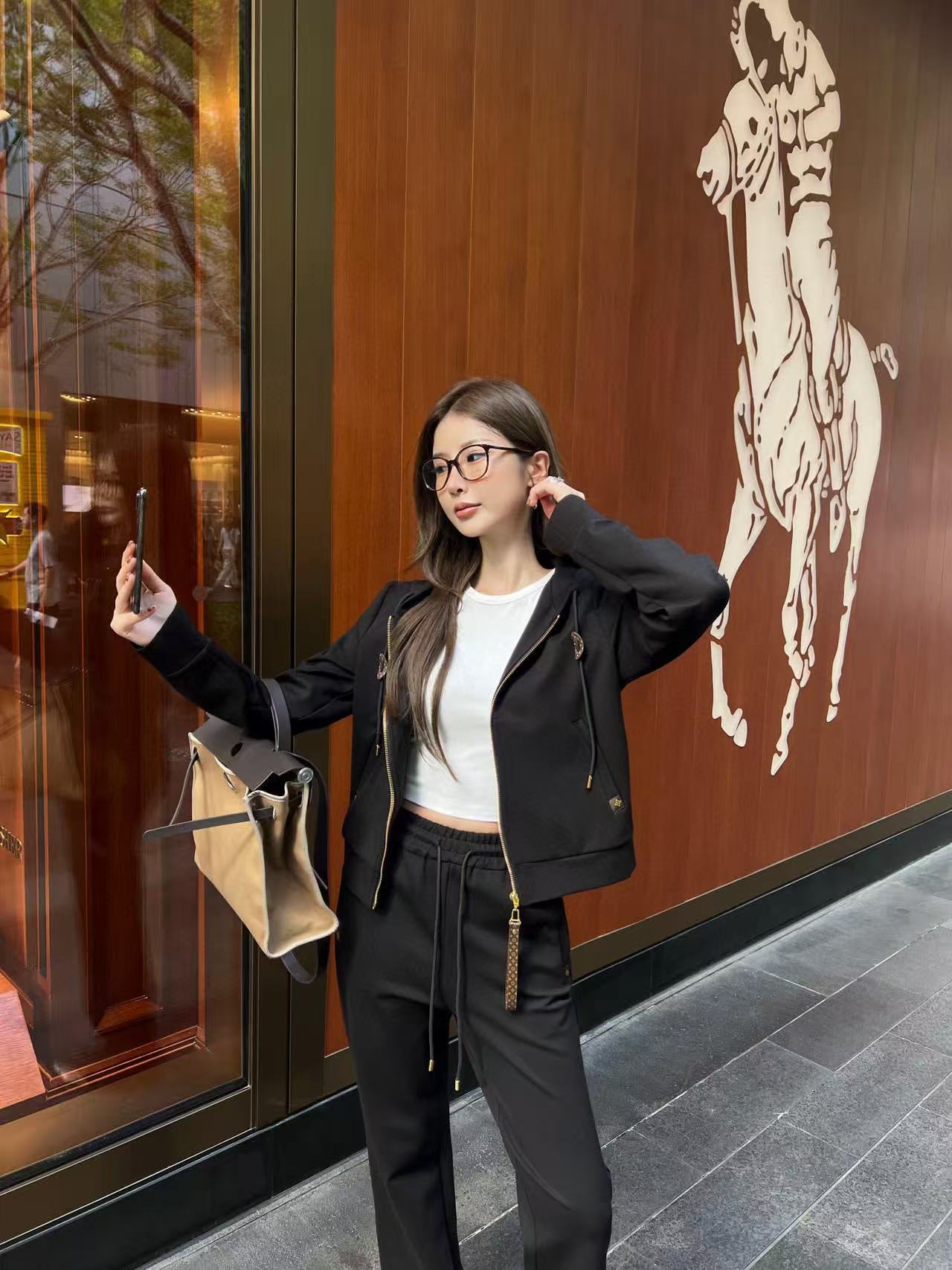 LVフード付きジャケット+パンツのツーピースセット【50％割引+送料無料】