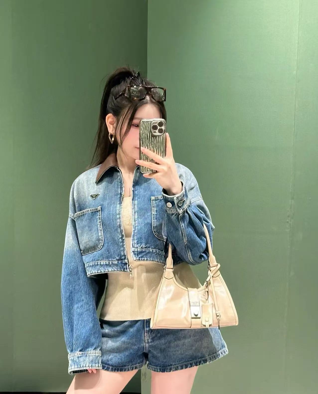 PR4DAラペルデニムジャケット【50％割引+送料無料】