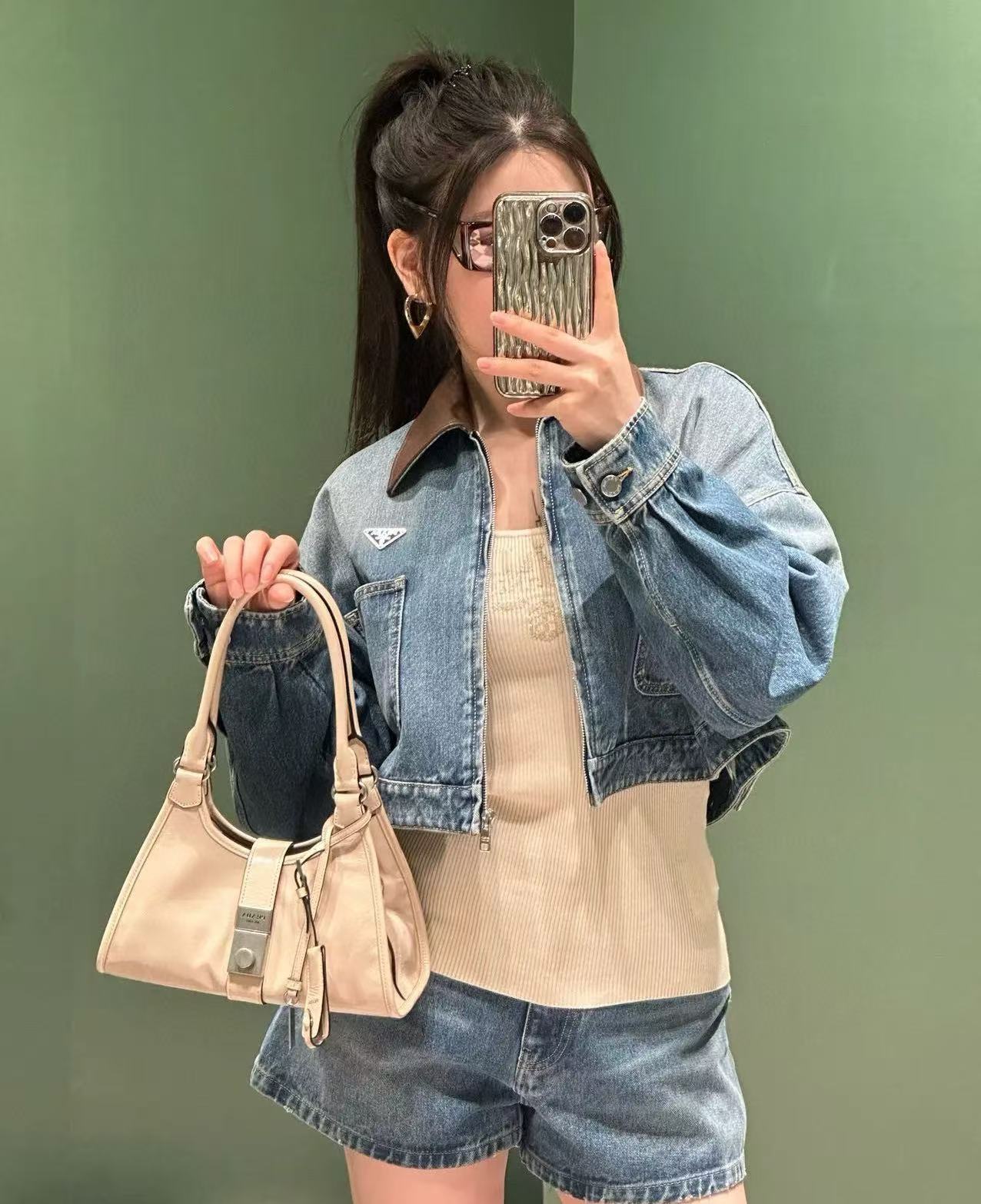 PR4DAラペルデニムジャケット【50％割引+送料無料】