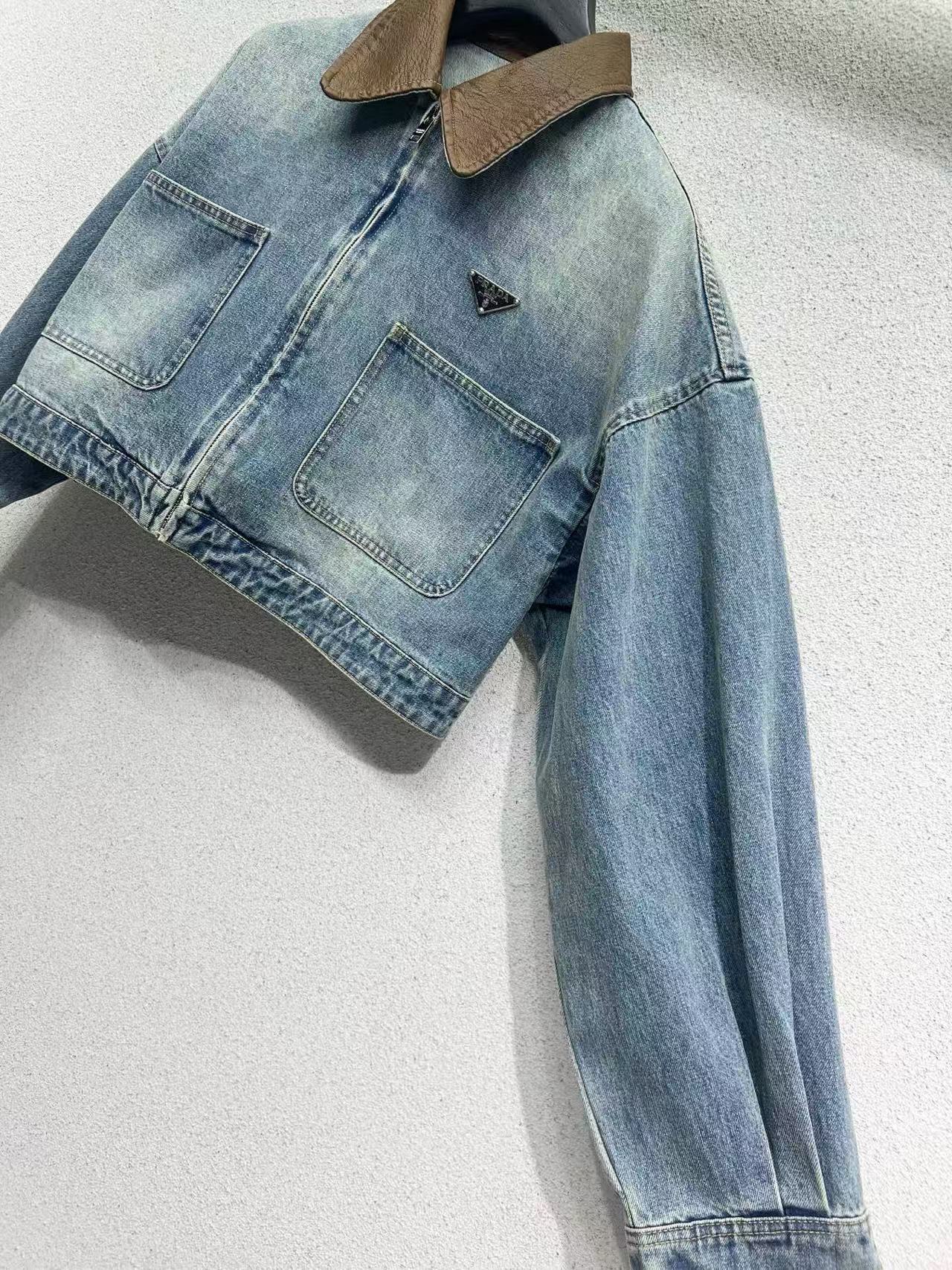 PR4DAラペルデニムジャケット【50％割引+送料無料】