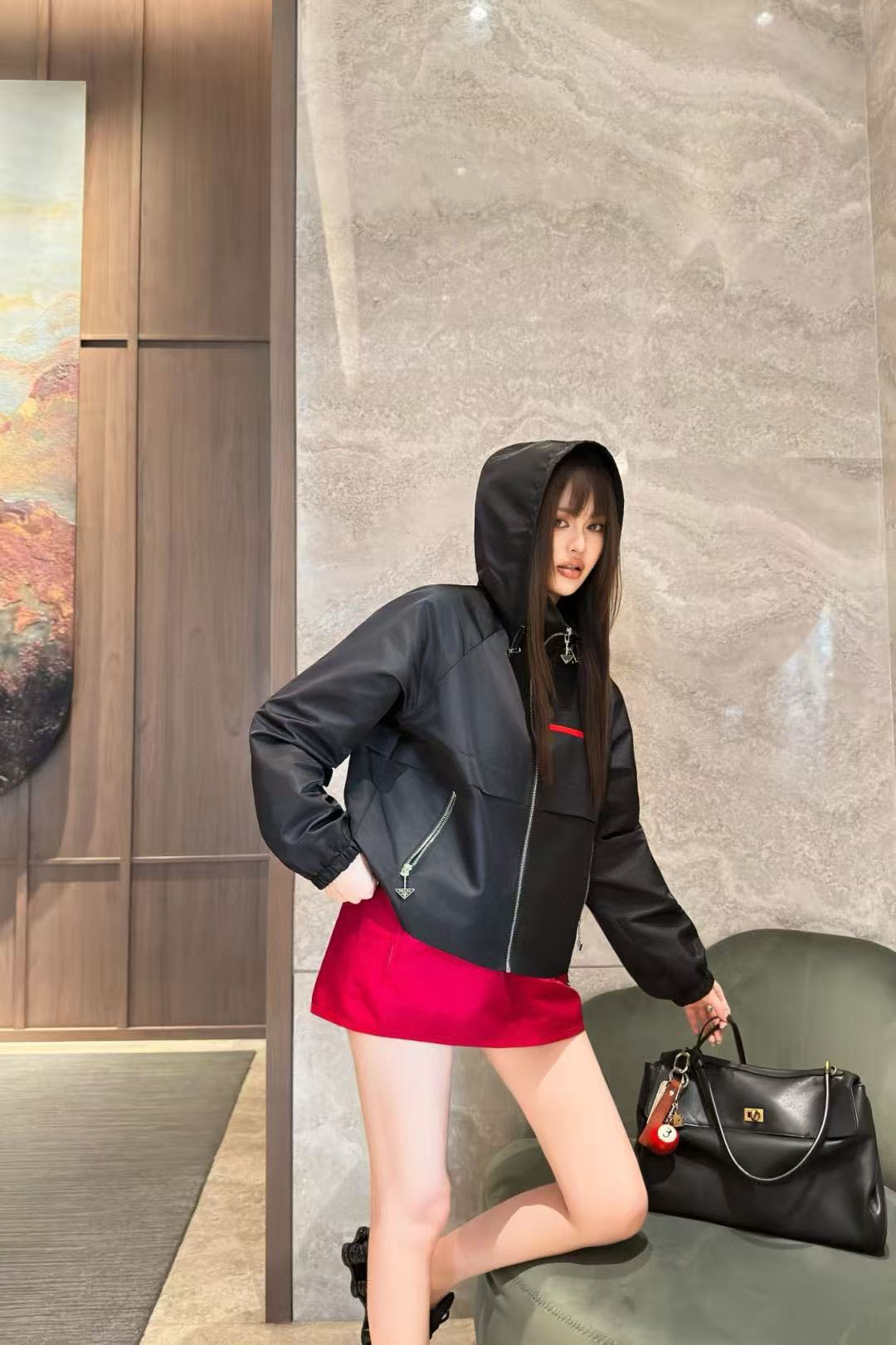 PR4DA フード付きシンプルジャケット【50％割引+送料無料】