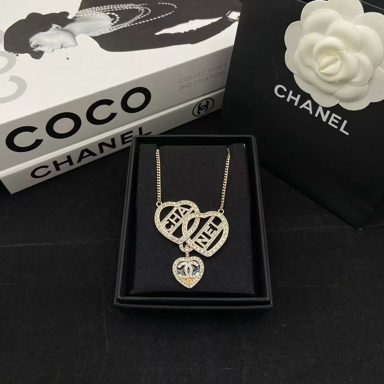 CHANE1 スリーピーチハート ダイヤモンドネックレス【50％割引+送料無料】