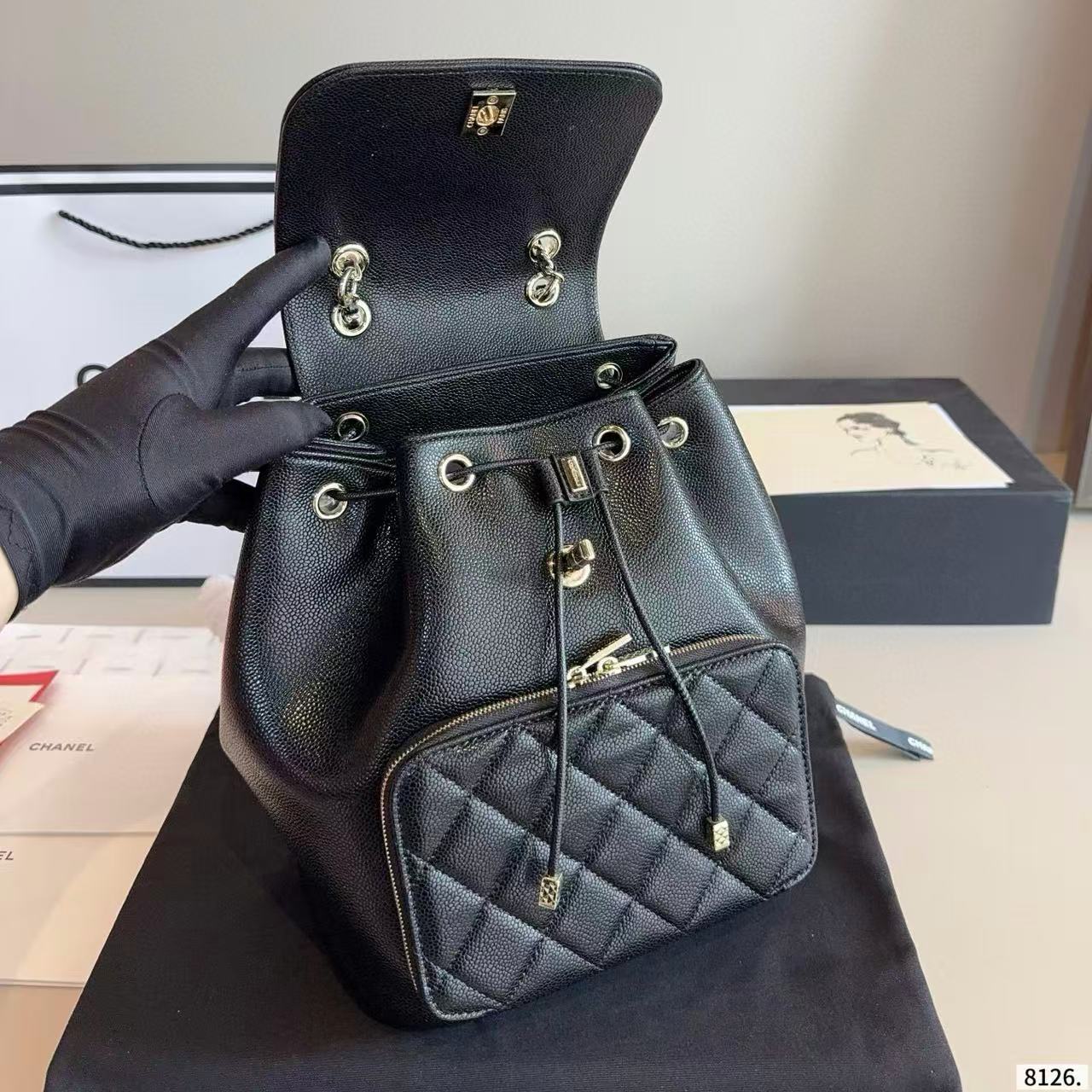 CHANE1 チェーンバックパック【50％割引+送料無料】