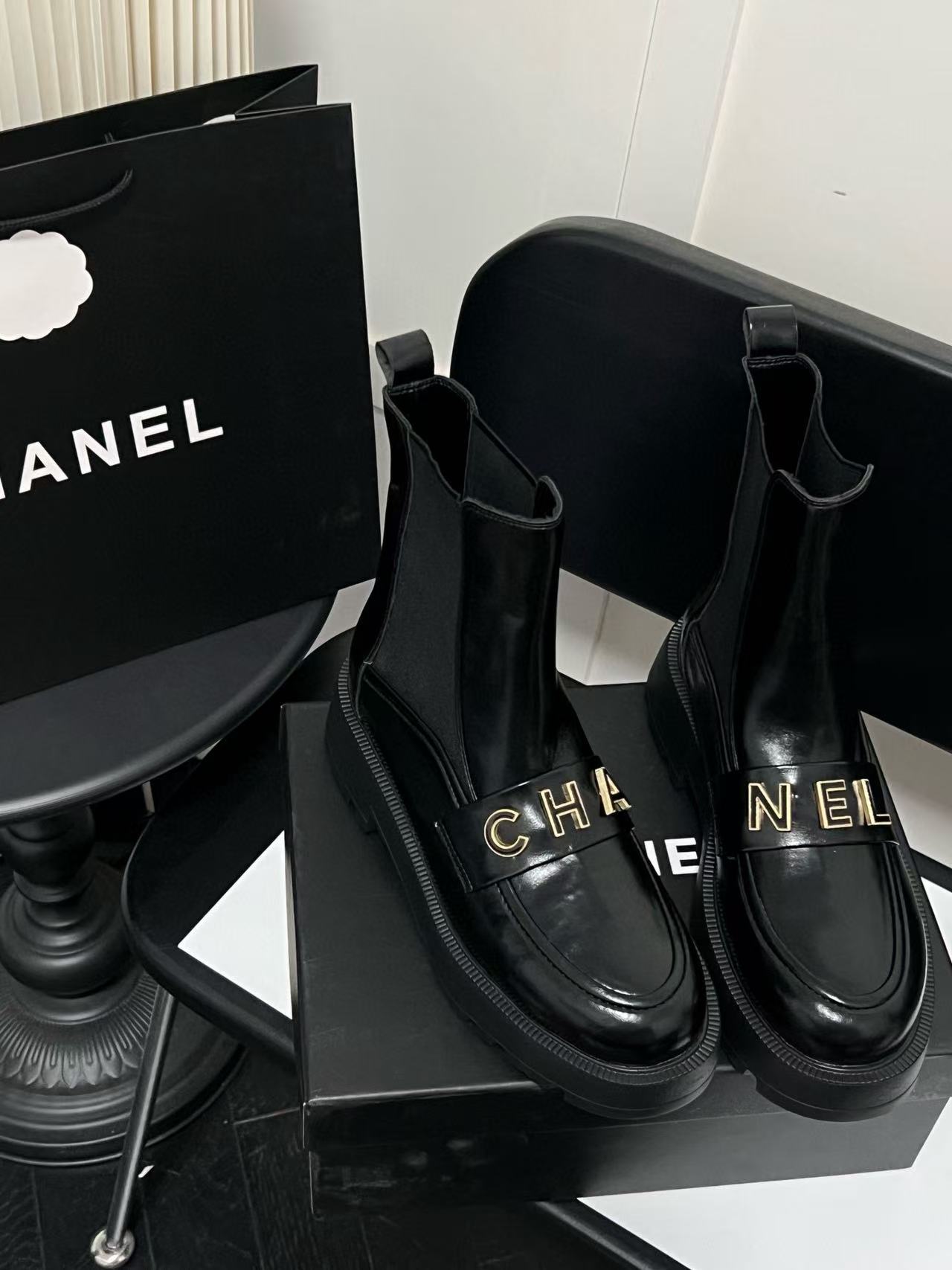 CHANE1 シンプルレターアンクルブーツ【50％割引+送料無料】