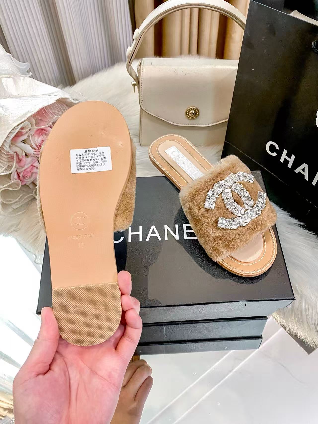 CHANE 1 ダブルC ダイヤモンド フラットシューズ【50％割引+送料無料】