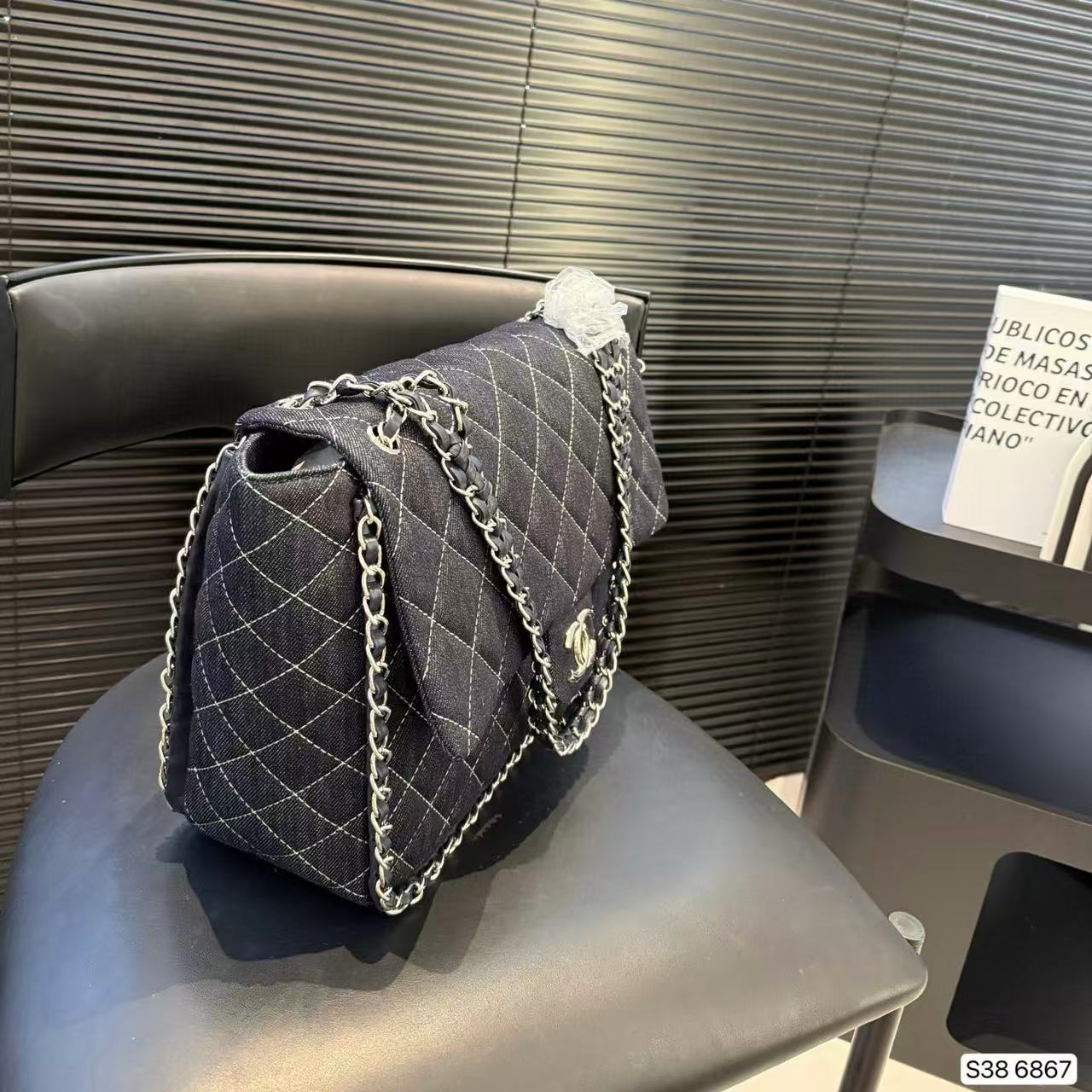 CHANE1 デニムチェーンバッグ【50％割引+送料無料】