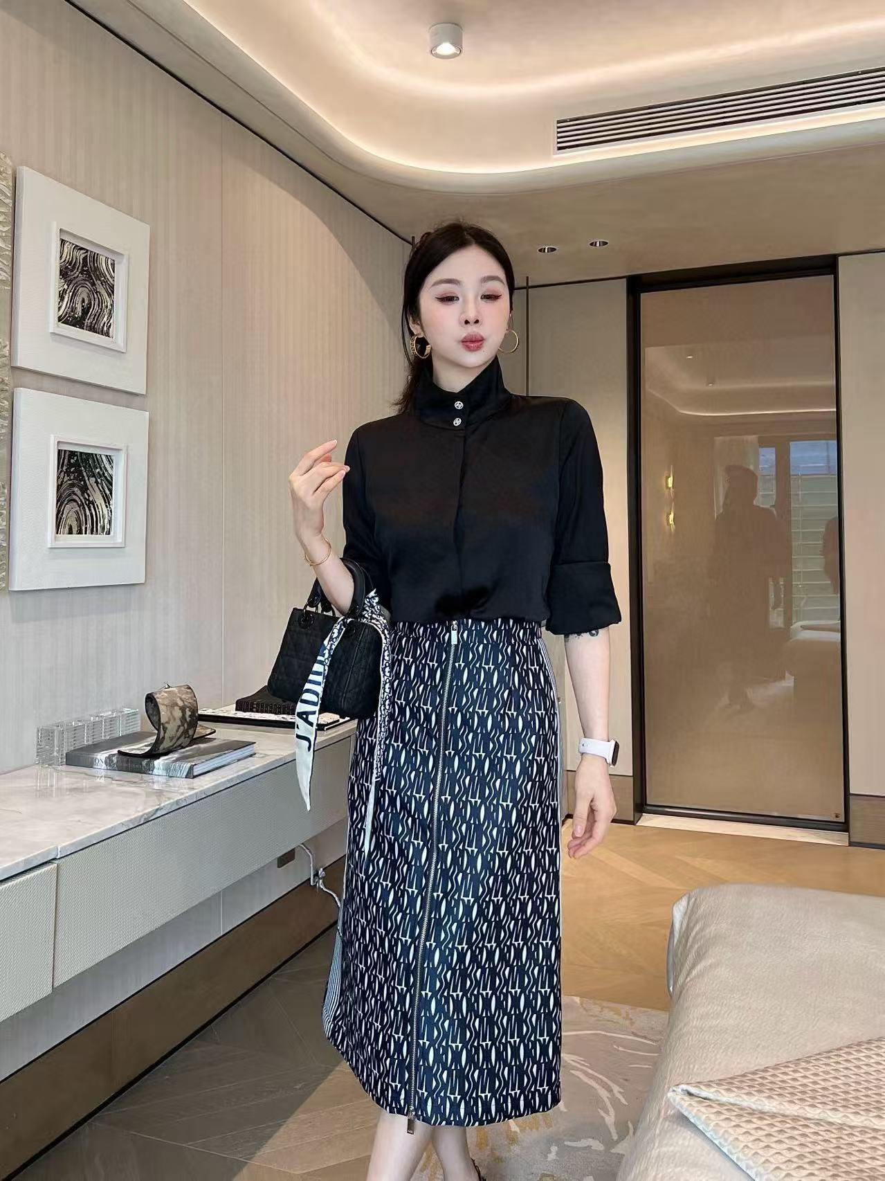 DI0Rの高品質ジャカードジッパースカート【50％割引+送料無料】