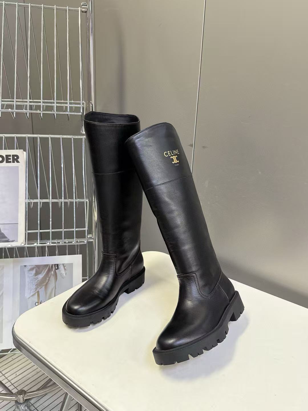 CEL1NEの高品質凱旋門ハイブーツ【50％割引+送料無料】