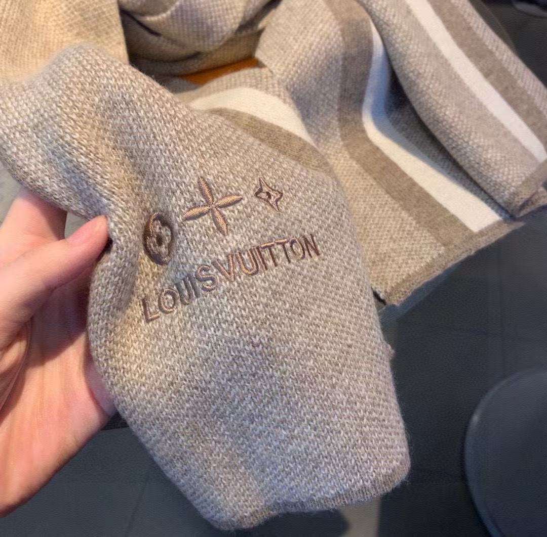 LV刺繍ウールスカーフ【50％割引+送料無料】