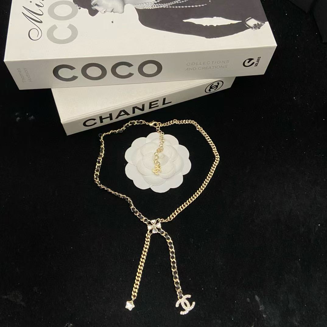 CHANE1 四つ葉のクローバー ダブルCネックレス【50％割引+送料無料】