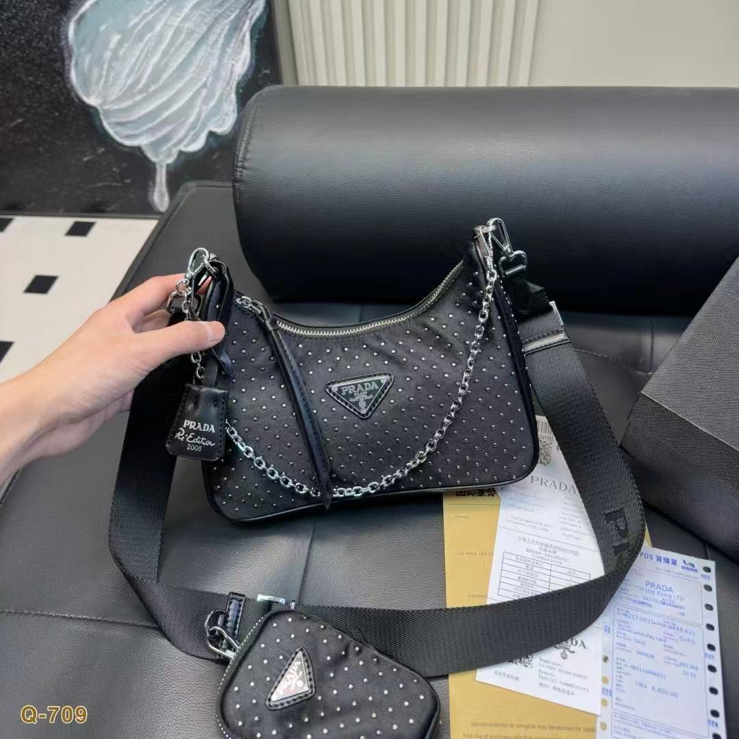 PR4DA ツーインワン フルダイヤモンドチェーンバッグ【50％割引+送料無料】