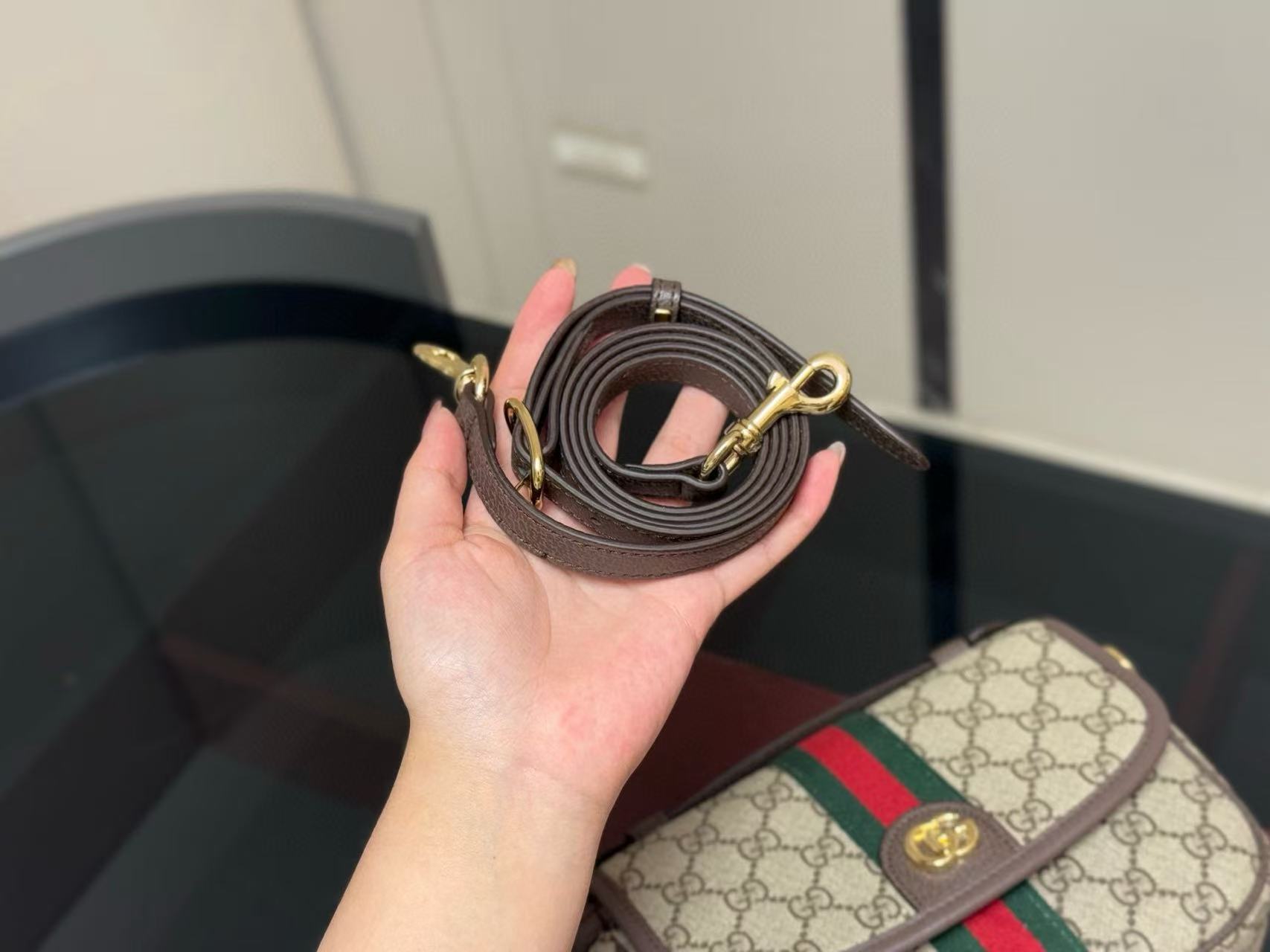 GUCC1 ジャカード ショルダー クロスボディバッグ【50％割引+送料無料】