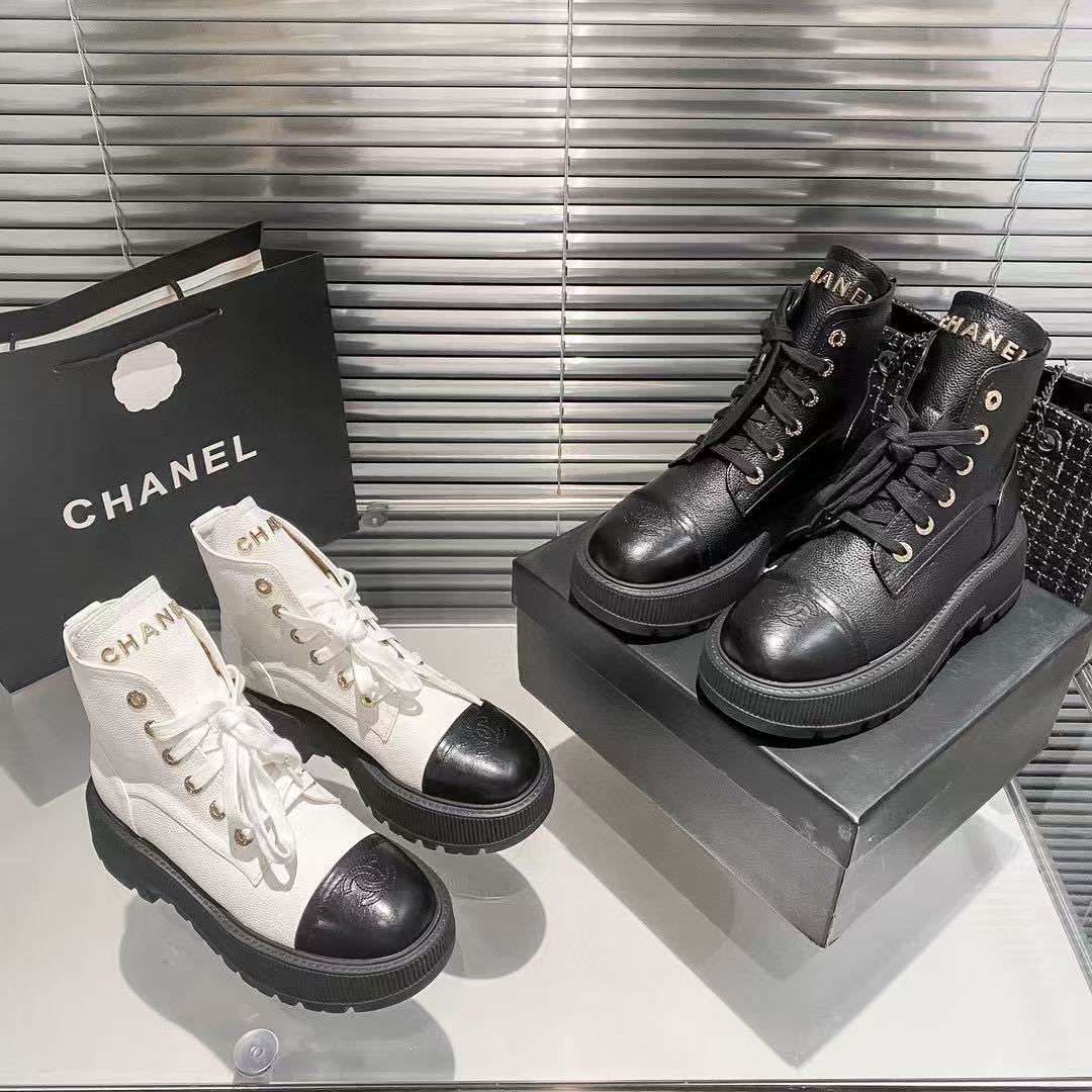 CHANE1 レースアップレタリングアンクルブーツ【50％割引+送料無料】