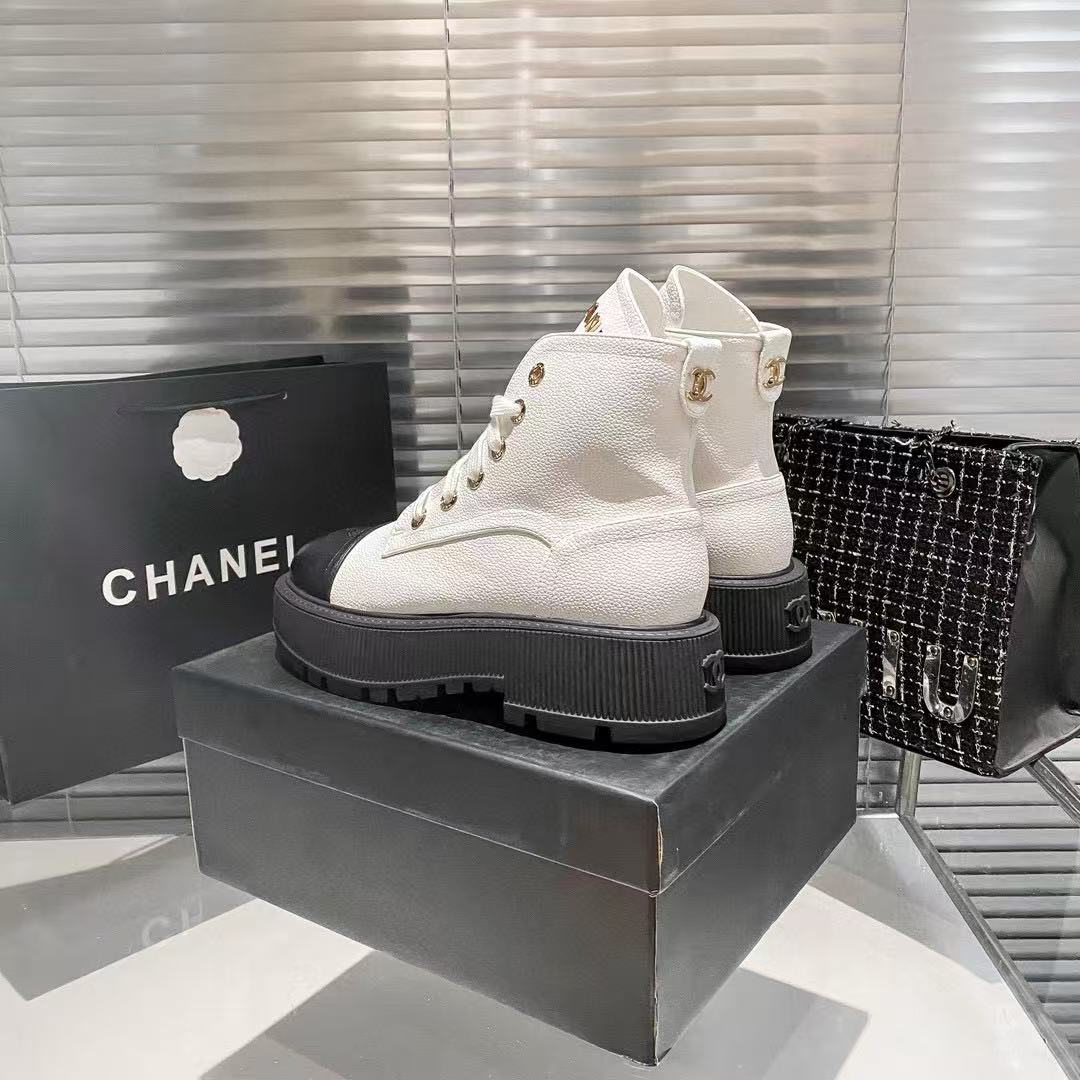 CHANE1 レースアップレタリングアンクルブーツ【50％割引+送料無料】