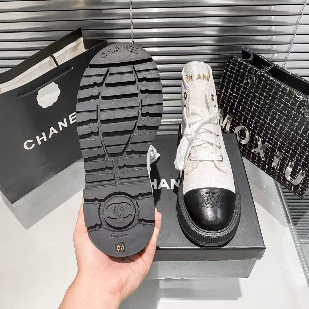 CHANE1 レースアップレタリングアンクルブーツ【50％割引+送料無料】