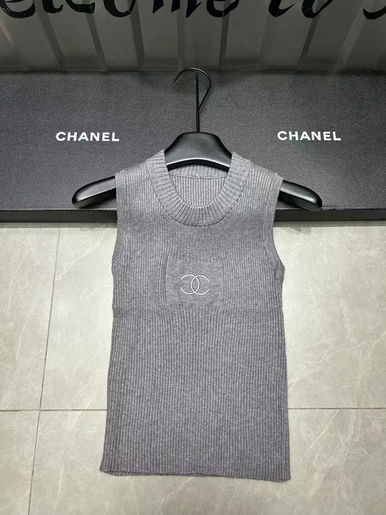 CHANE1 ダブルCニットベスト【50％割引+送料無料】
