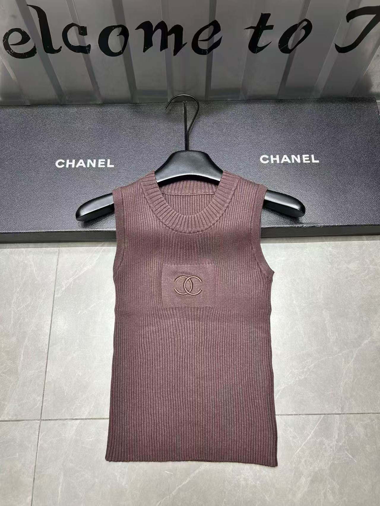 CHANE1 ダブルCニットベスト【50％割引+送料無料】