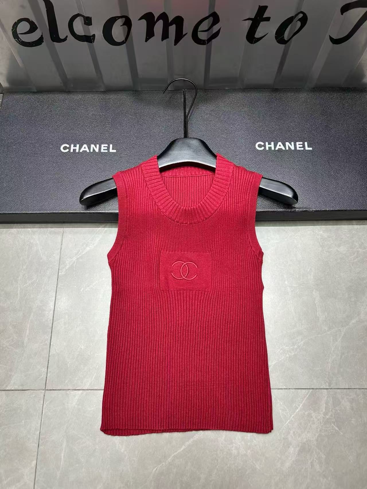 CHANE1 ダブルCニットベスト【50％割引+送料無料】