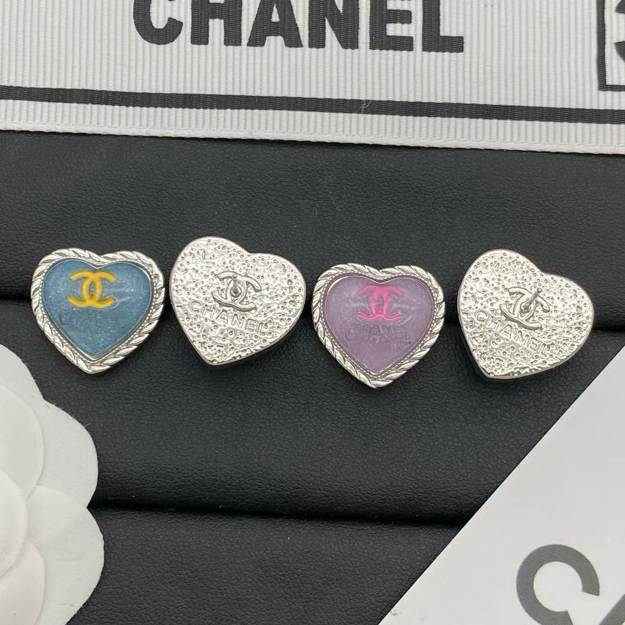 CHANE1 ダブルC ピーチハート イヤリング【50％割引+送料無料】