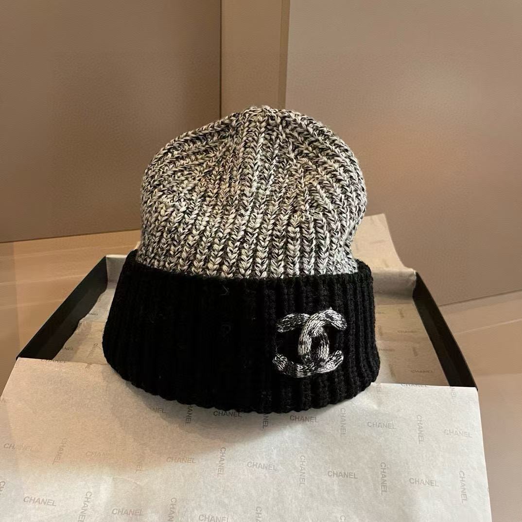 CHANE1 ダブルC カラーマッチングウールハット【50％割引+送料無料】