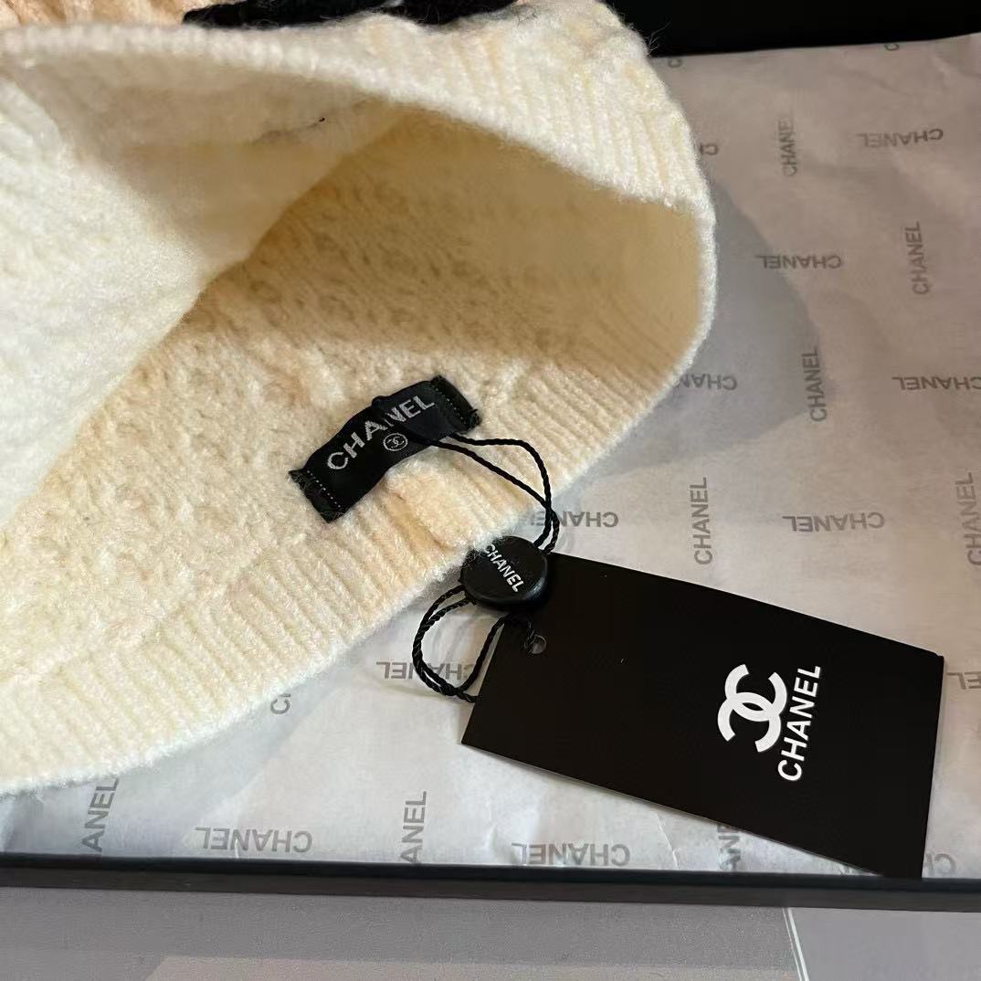 CHANE1 ダブルC チェック柄ウールハット【50％割引+送料無料】