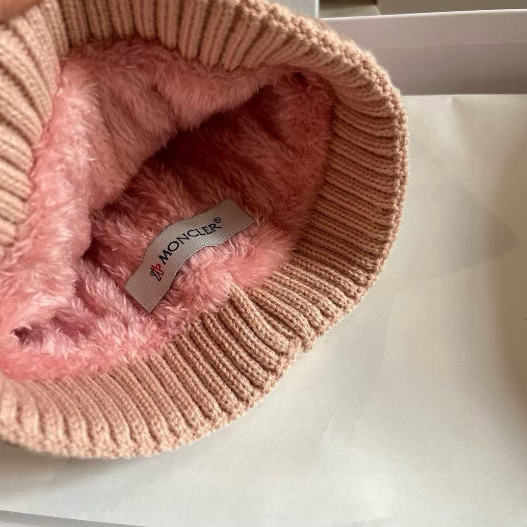 M0NCLER ウールハット ボール付き【50％割引+送料無料】