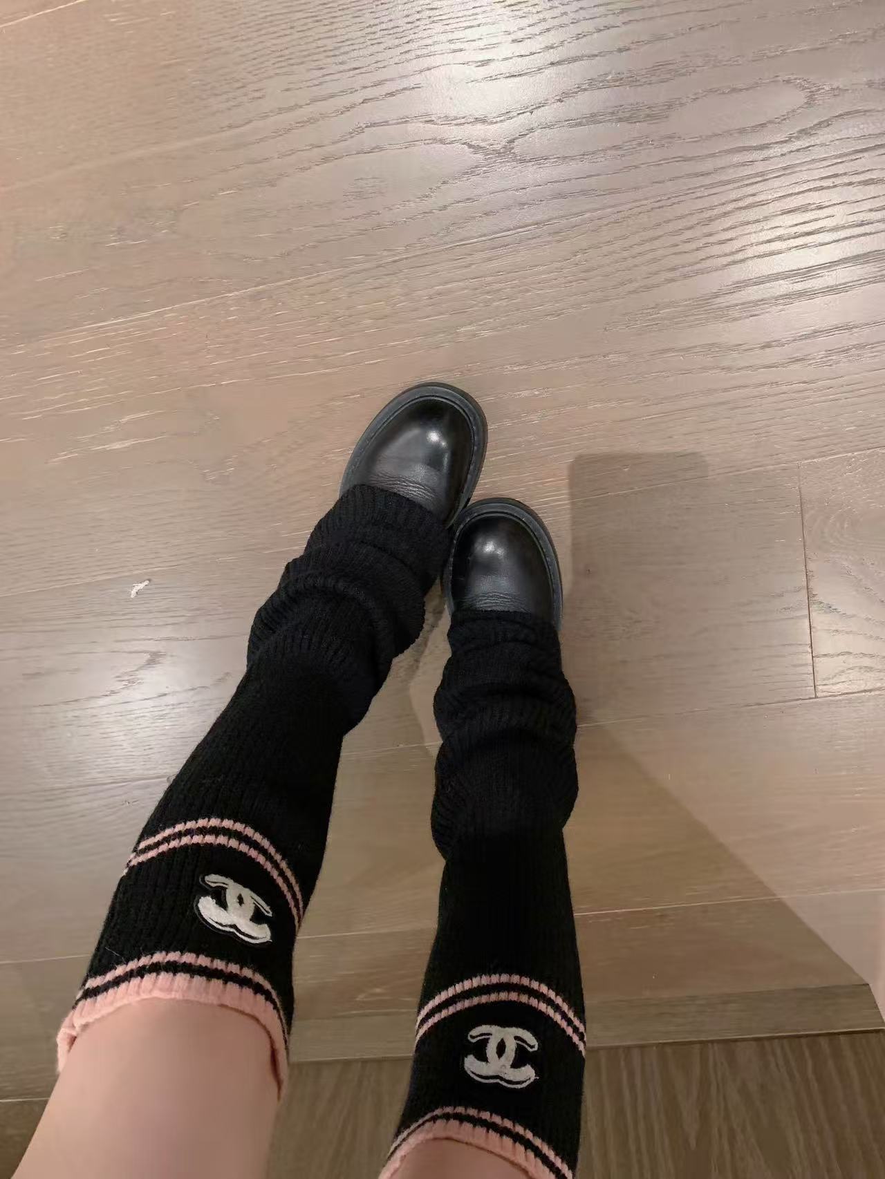 CHANE1 ストライプセーター＆ソックス ツーピースセット【50％割引+送料無料】