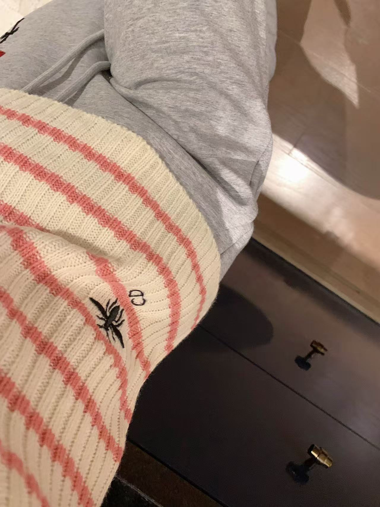 DI0R ストライプ ショール セーター【50％割引+送料無料】