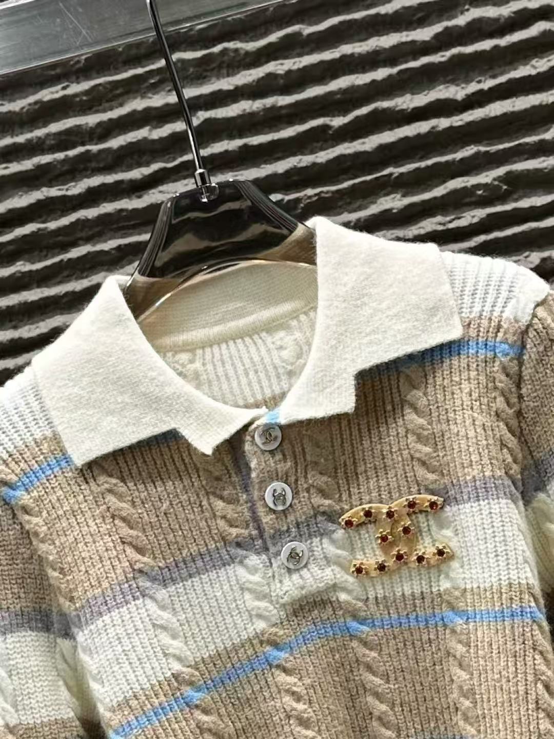 CHANE1 イレギュラーラペルセーター【50％割引+送料無料】