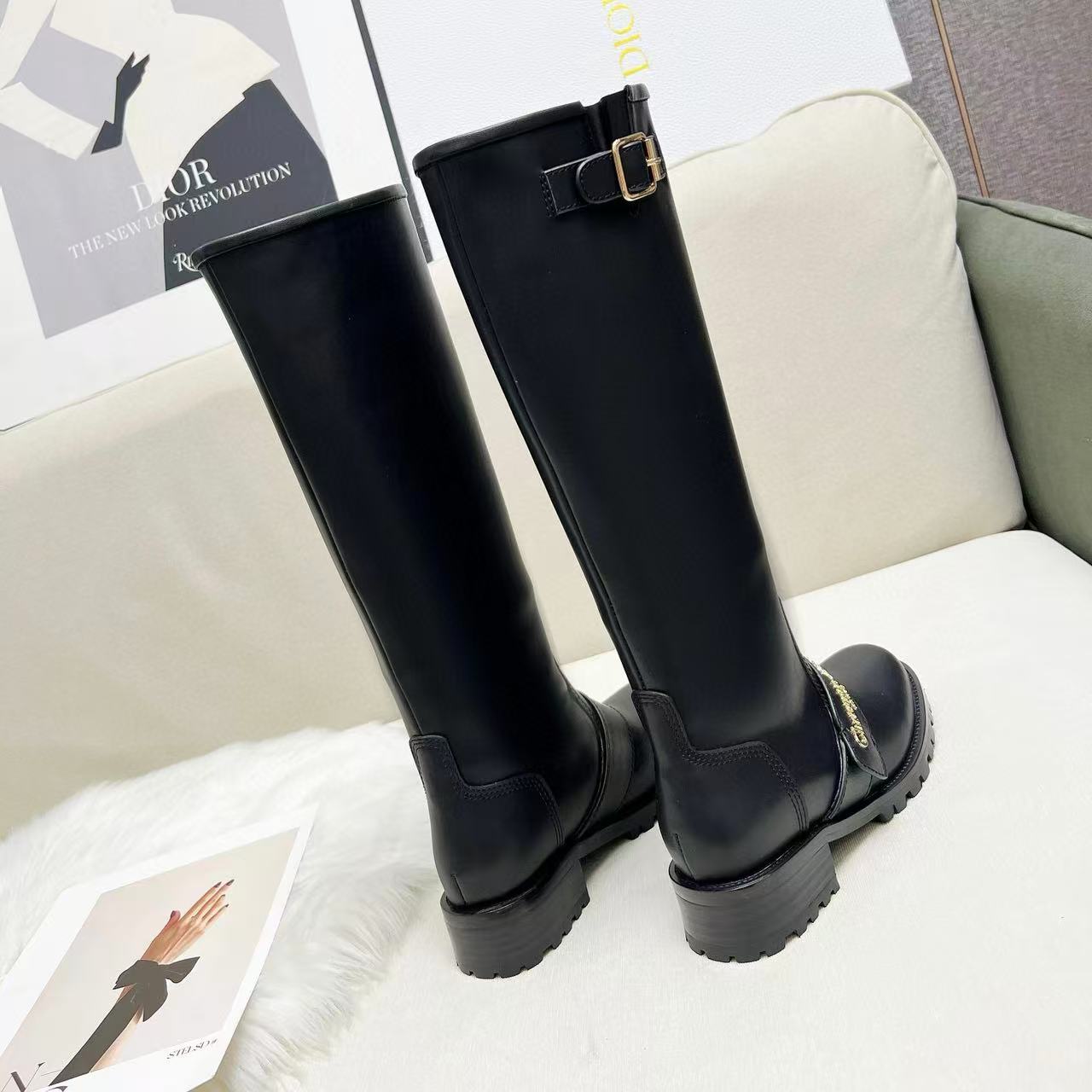 DI0R 高品質シンプルCDハイブーツ【50％割引+送料無料】