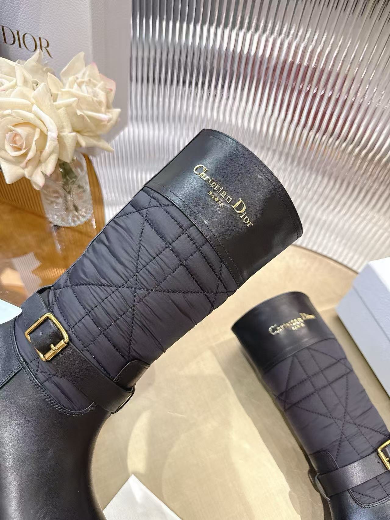 DI0R高品質厚底レタードハイブーツ【50％割引+送料無料】