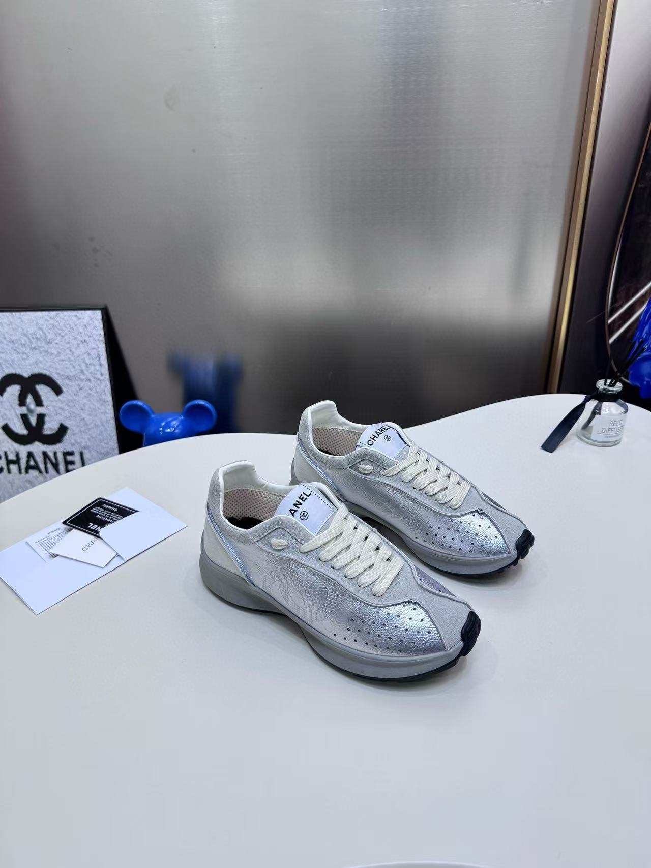 CHANE1 ダブルC レースアップ カジュアルシューズ【50％割引+送料無料】